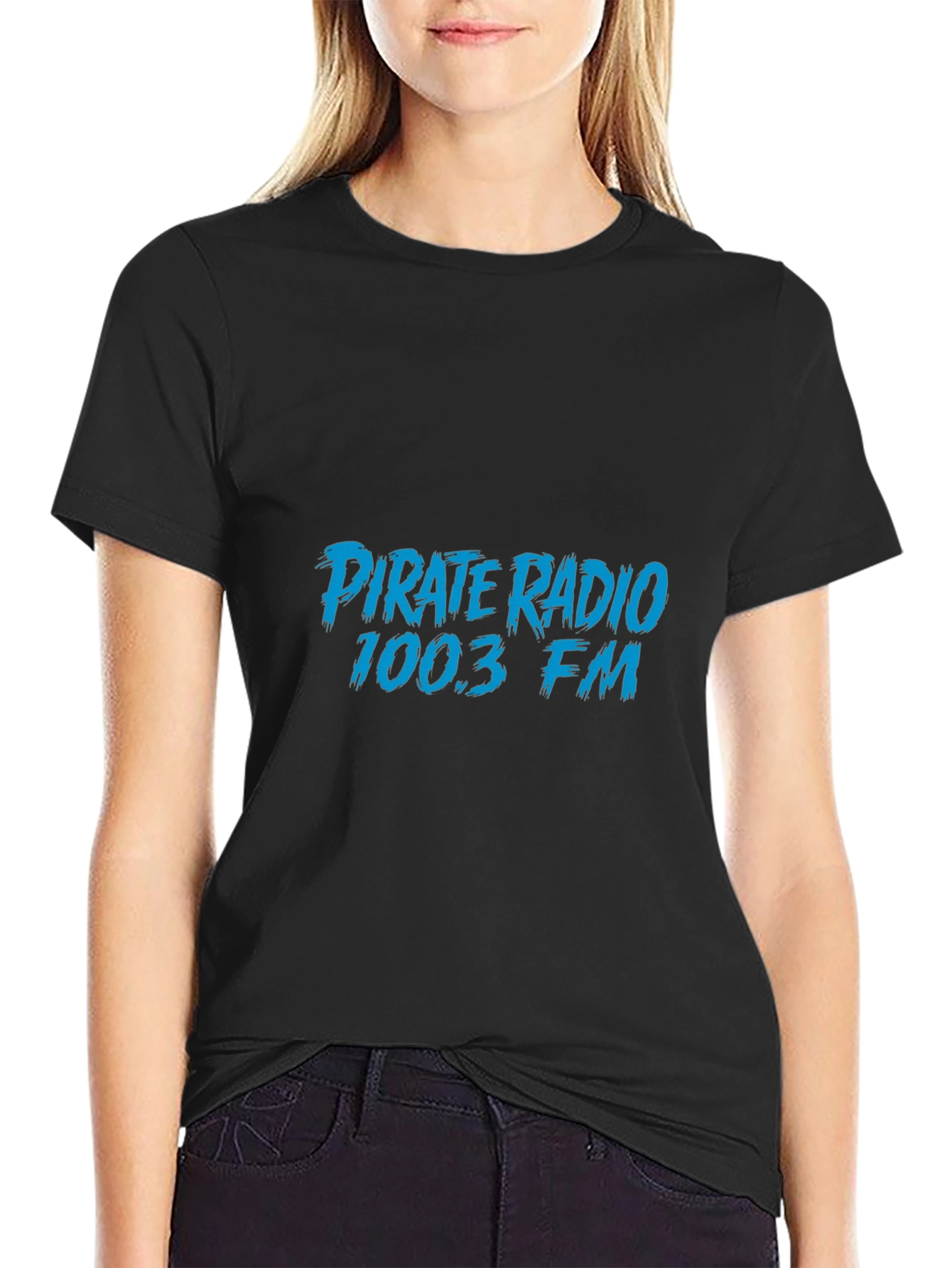 Pirate Radio 100.3 FM Black T-Shirt