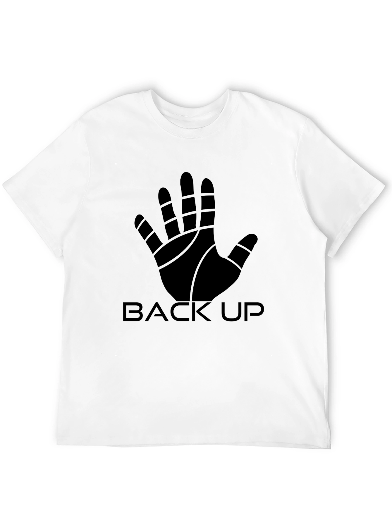 Back Up Hand Graphic Black T-Shirt