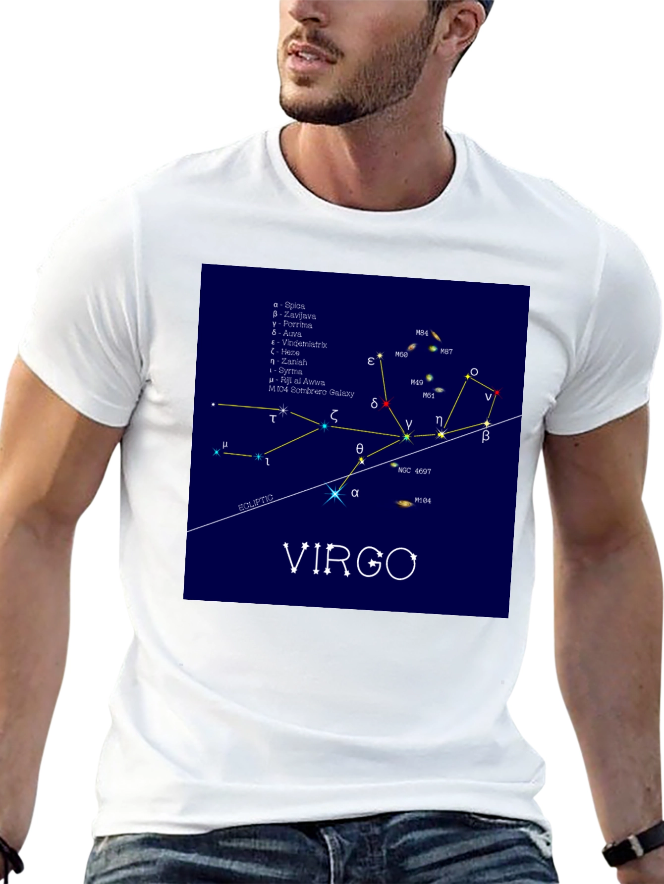 Virgo Constellation Graphic Tee - Zodiac Astronomy Shirt