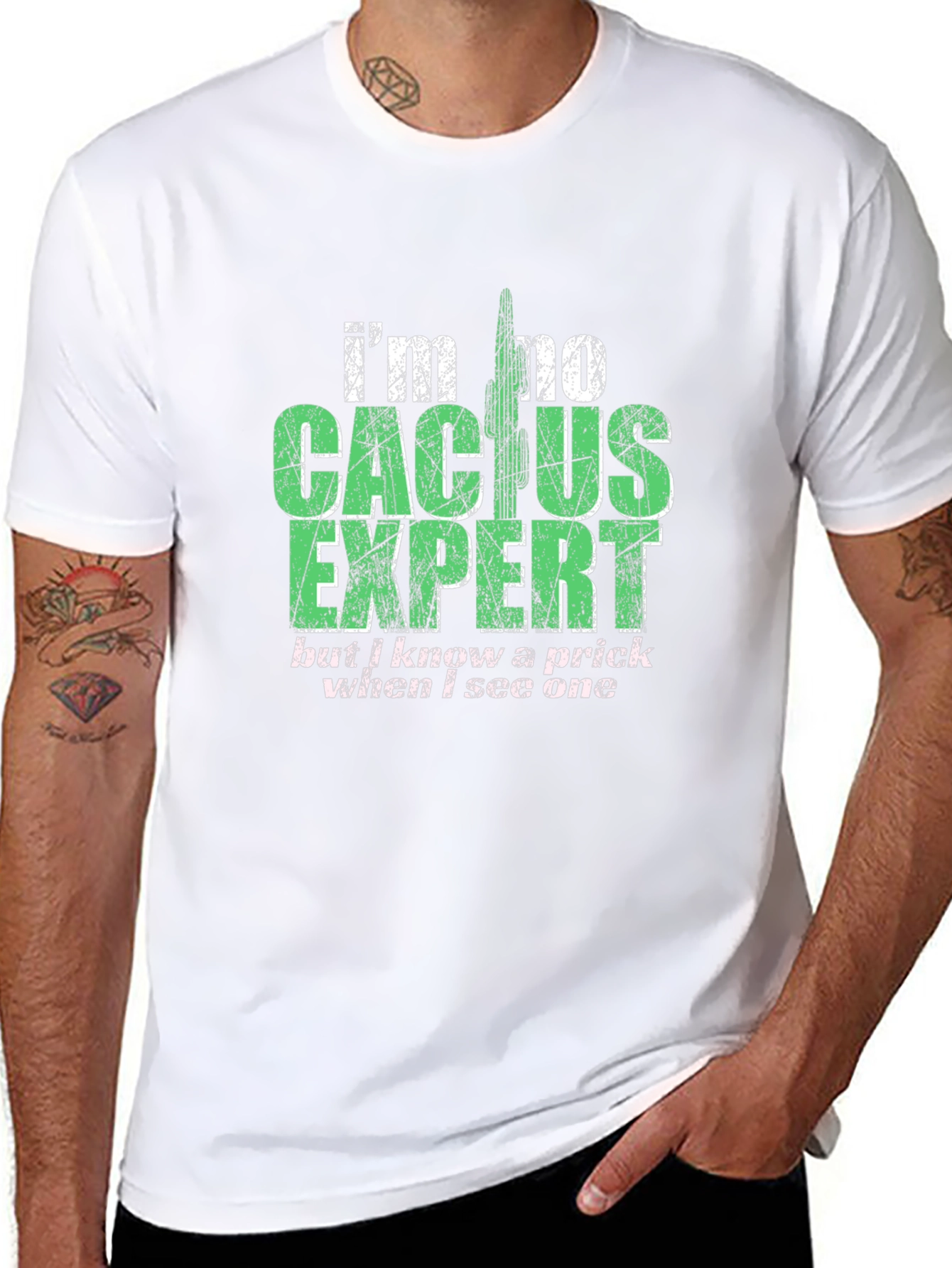Cactus Expert Graphic T-Shirt - Funny Sarcastic Tee