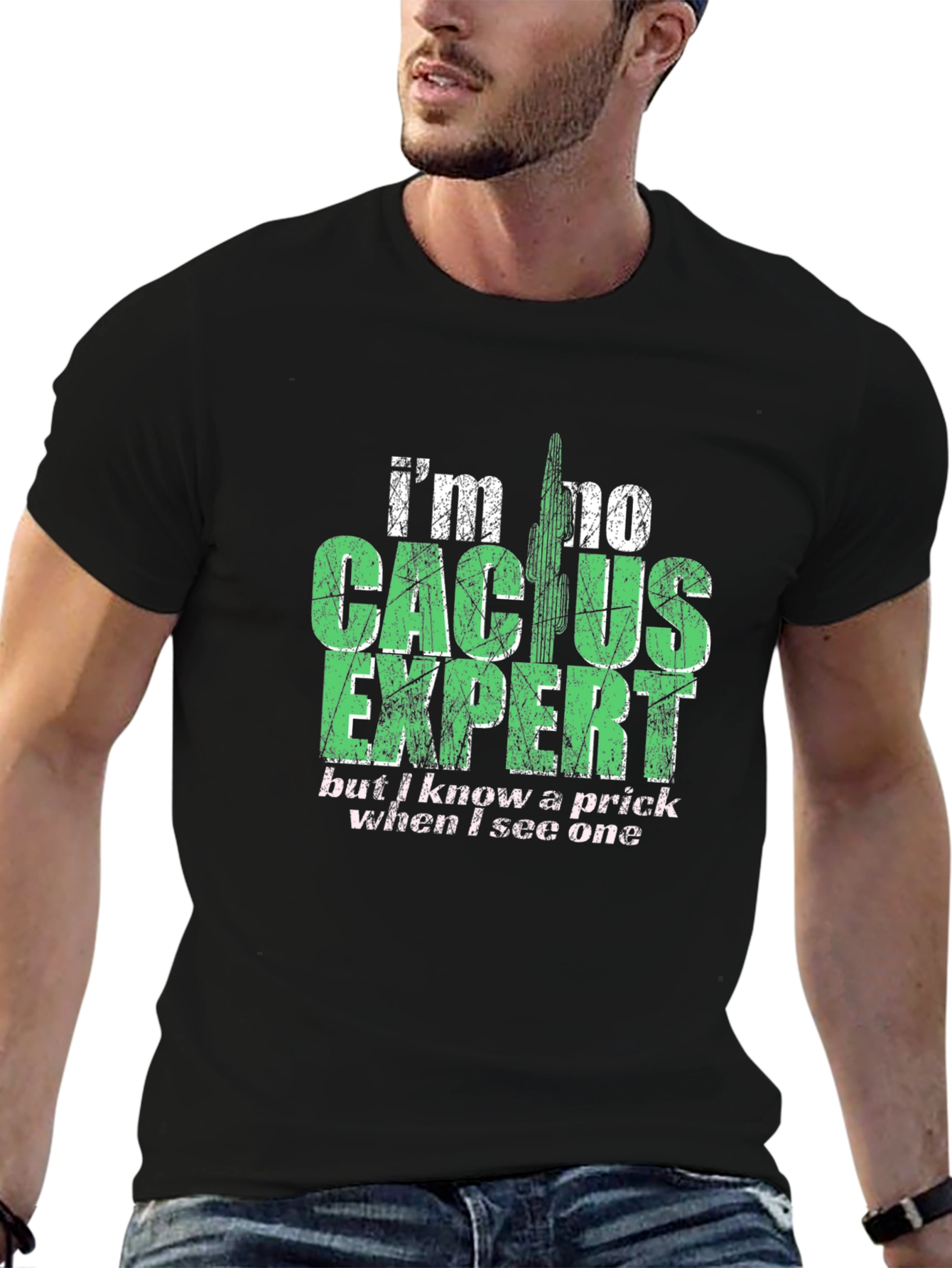 Cactus Expert Graphic T-Shirt - Funny Sarcastic Tee