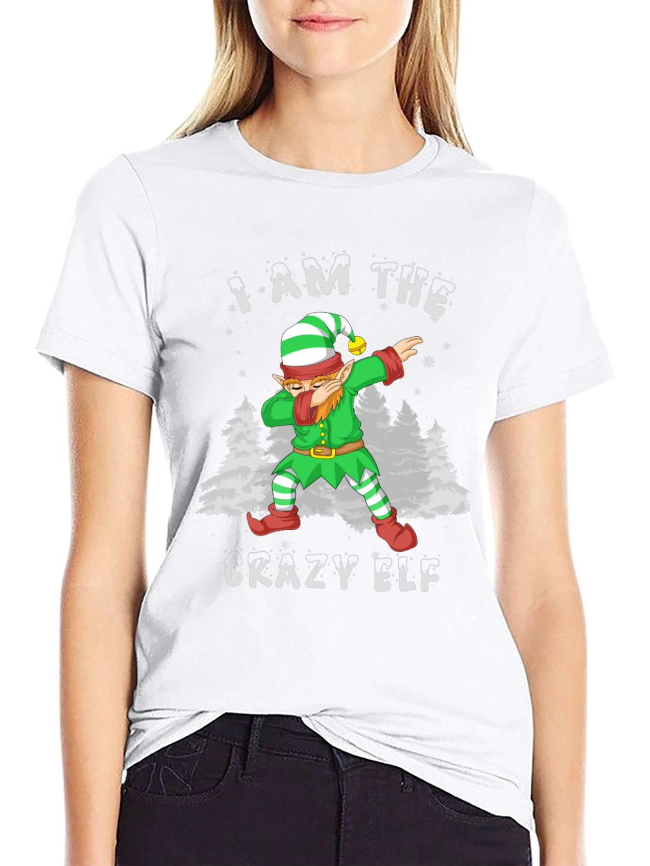 Crazy Elf Dabbing Christmas T-Shirt