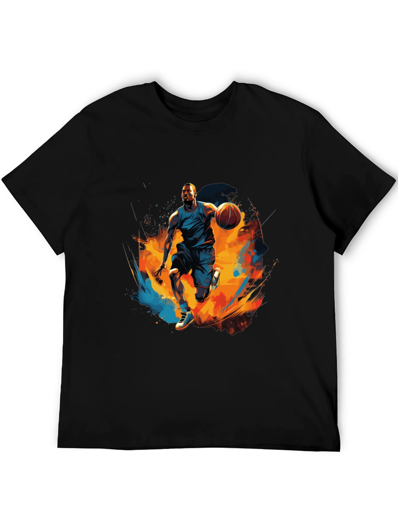 Basketball Player Graphic Black T-Shirt