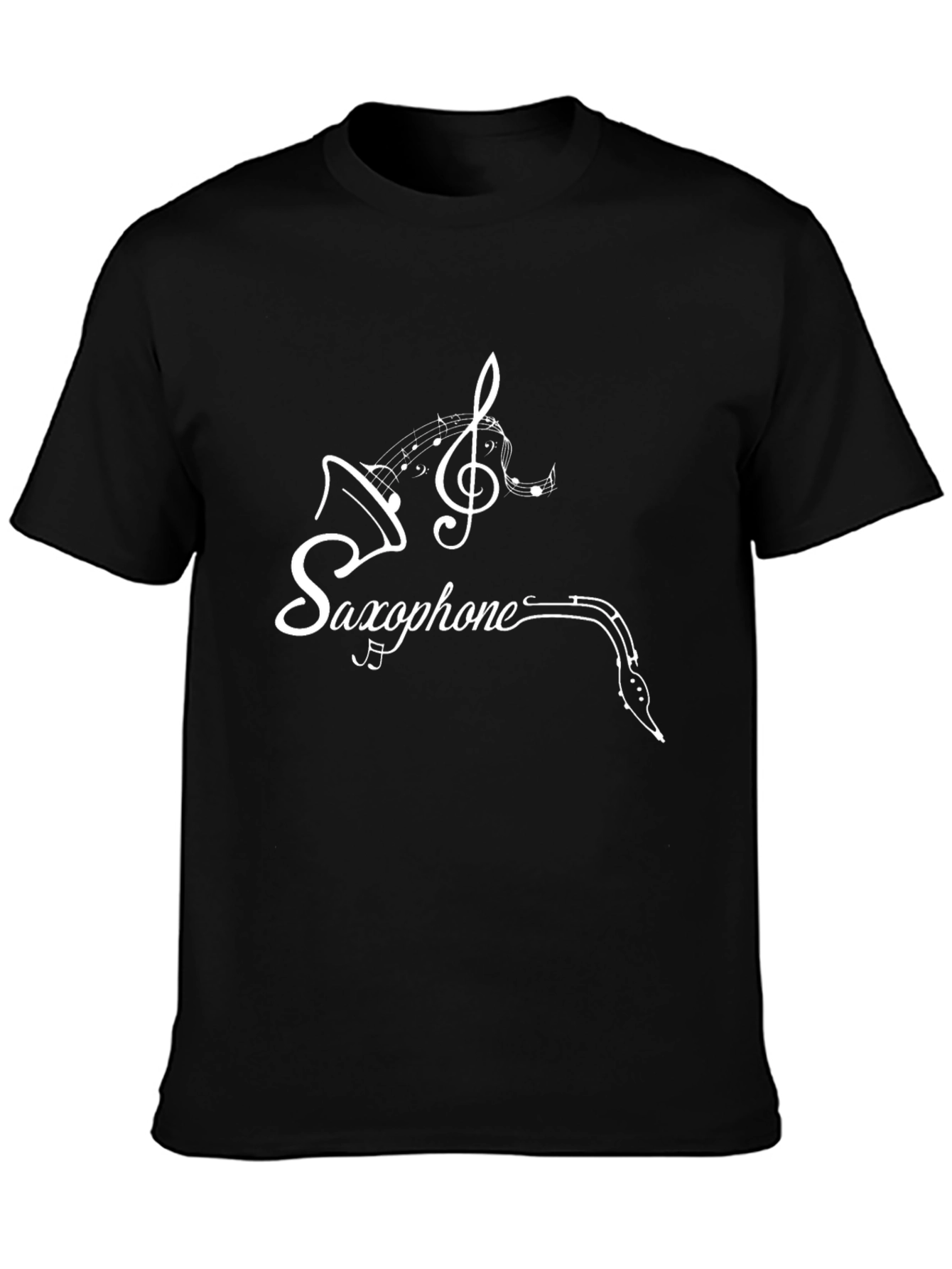 Saxophone Music Notes Graphic T-Shirt