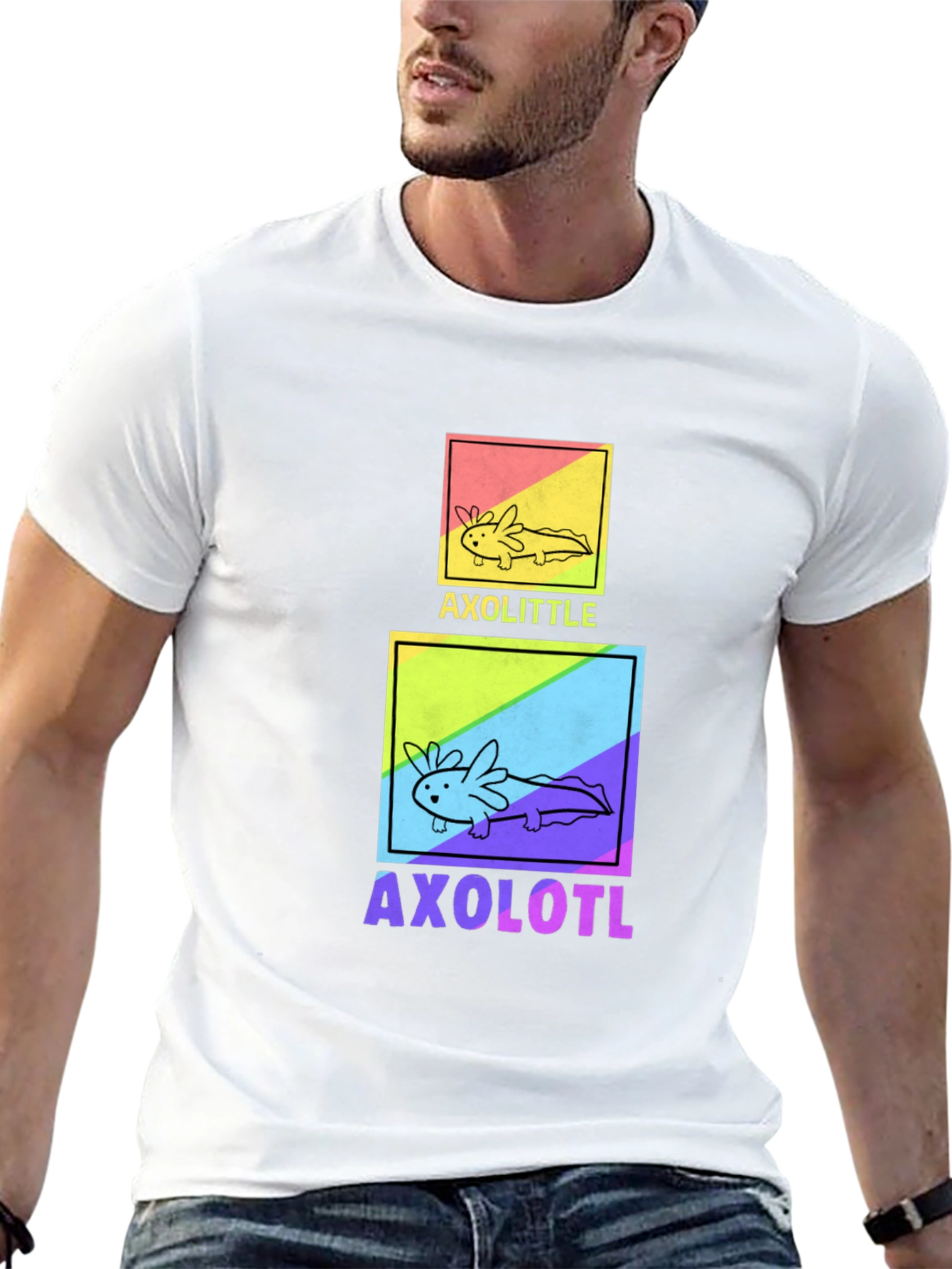 Axolotl Graphic T-Shirt - Black Mens