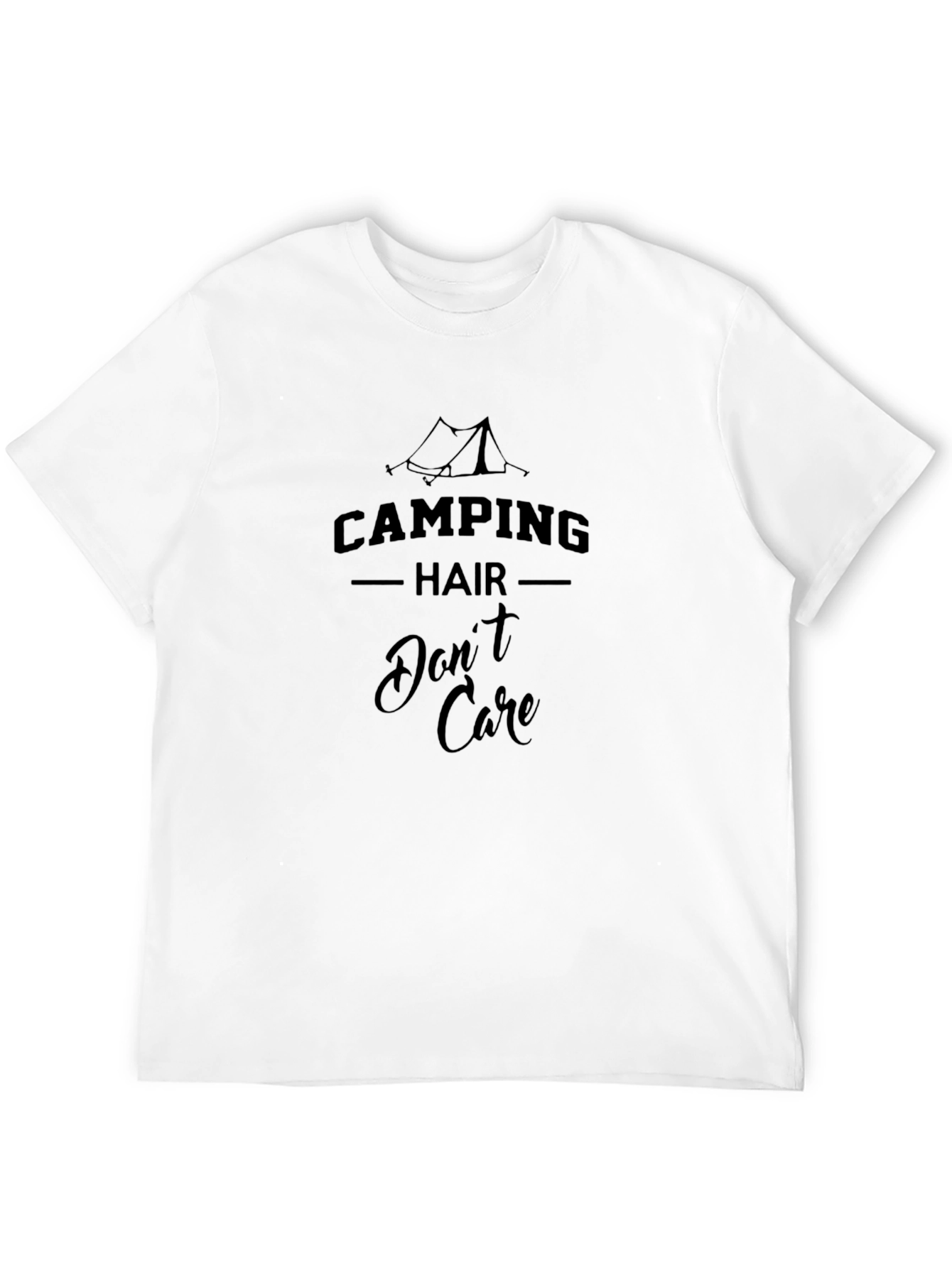 Camping Hair Dont Care Graphic Tee
