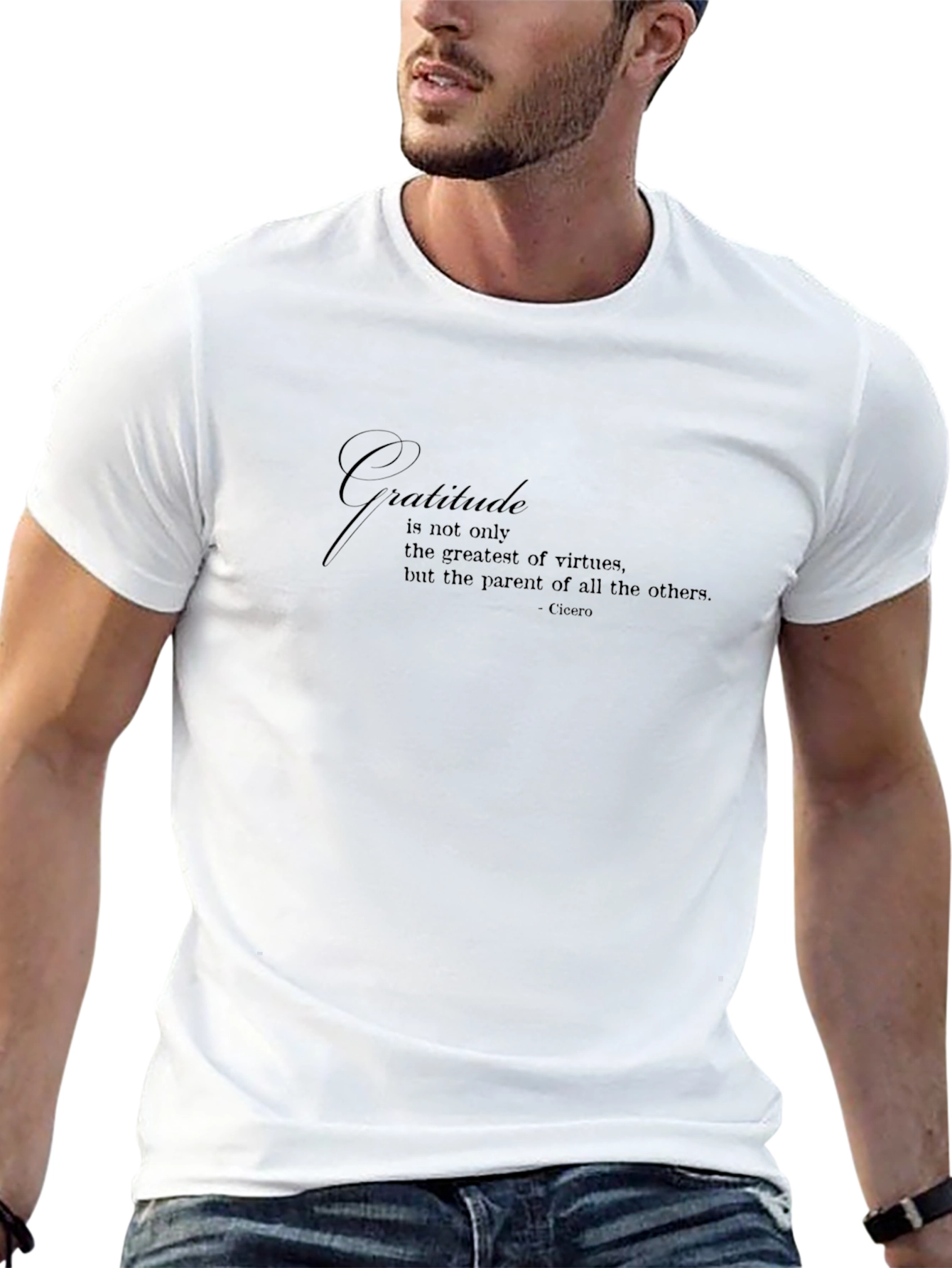 Gratitude Quote Black T-Shirt