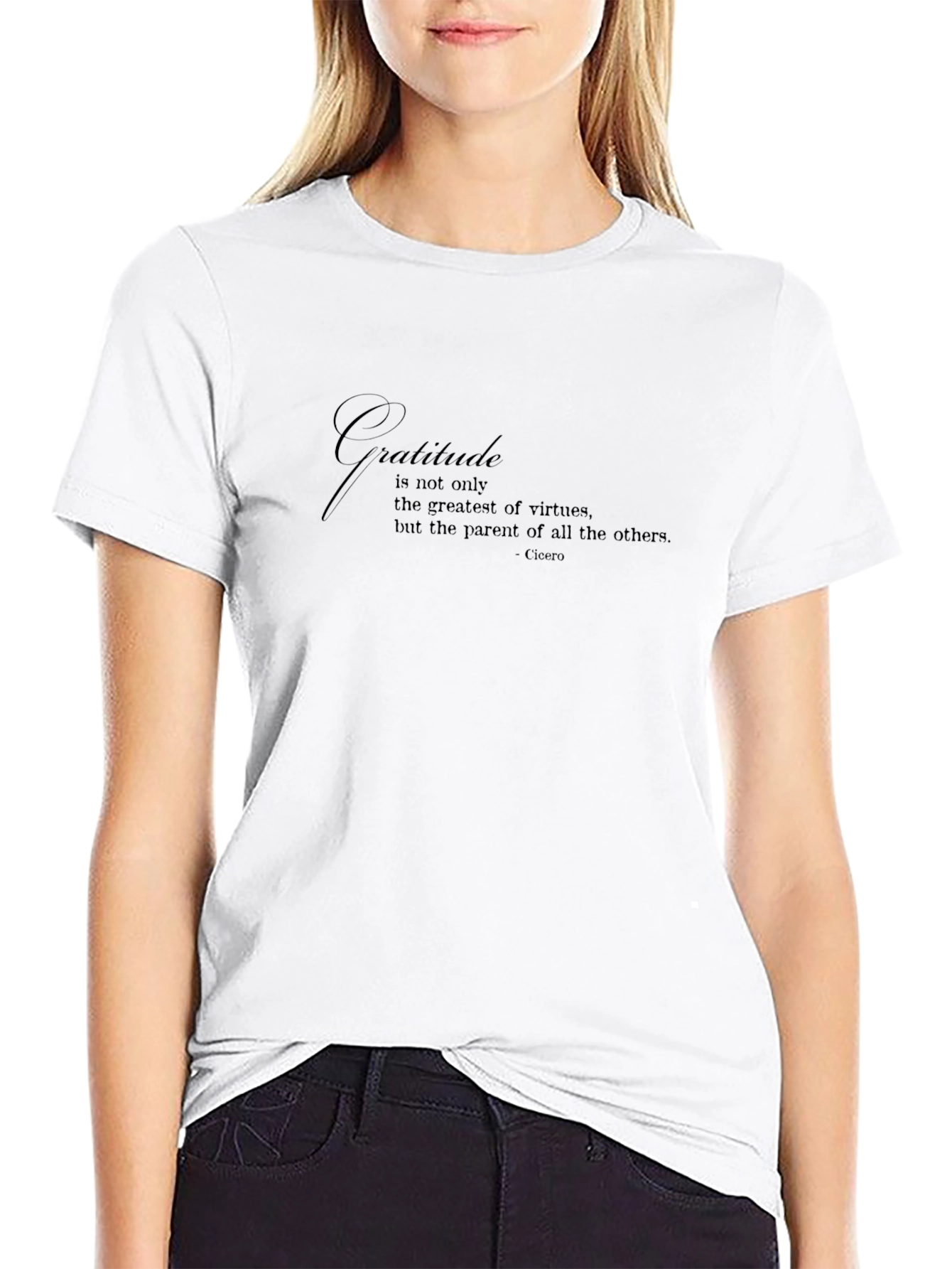 Gratitude Quote Black T-Shirt