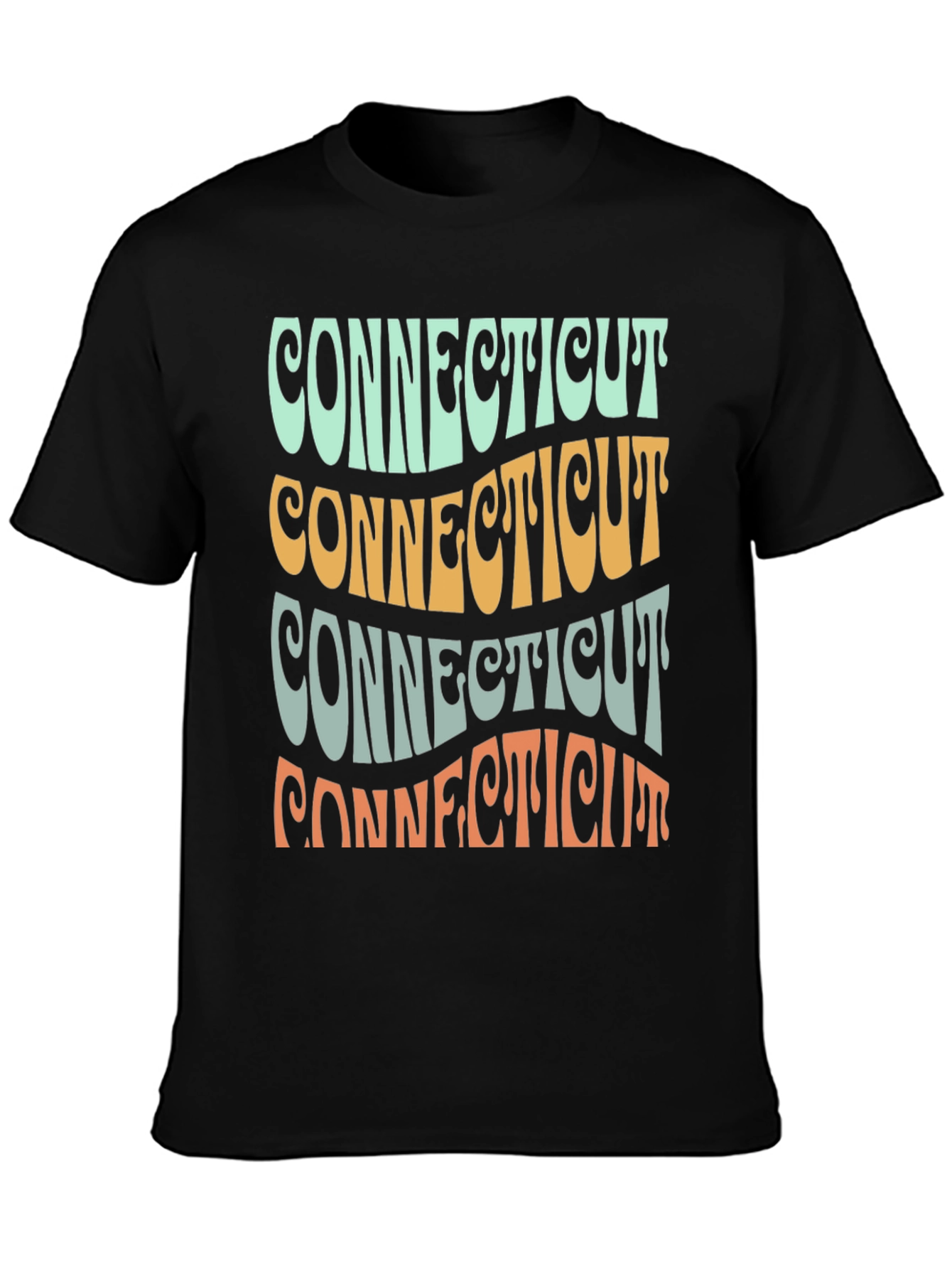 Retro Connecticut State T-Shirt - Graphic Print