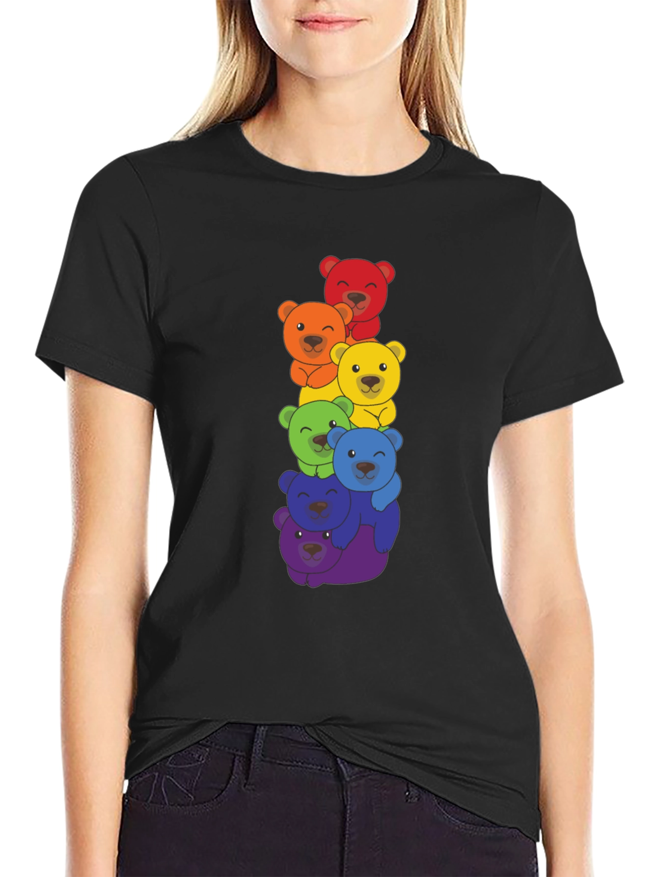 Rainbow Bears Stacked T-Shirt