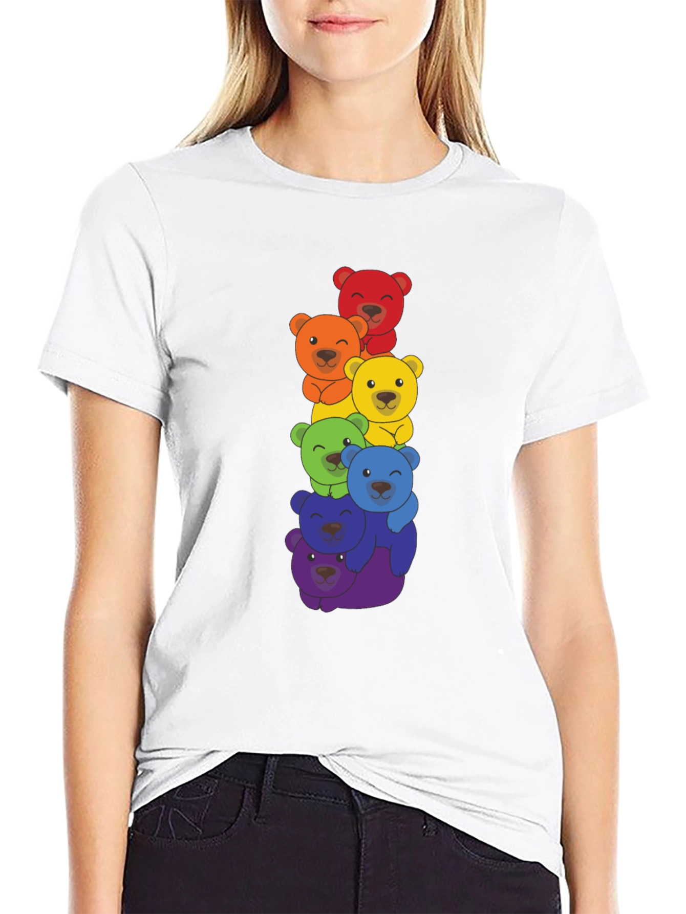 Rainbow Bears Stacked T-Shirt