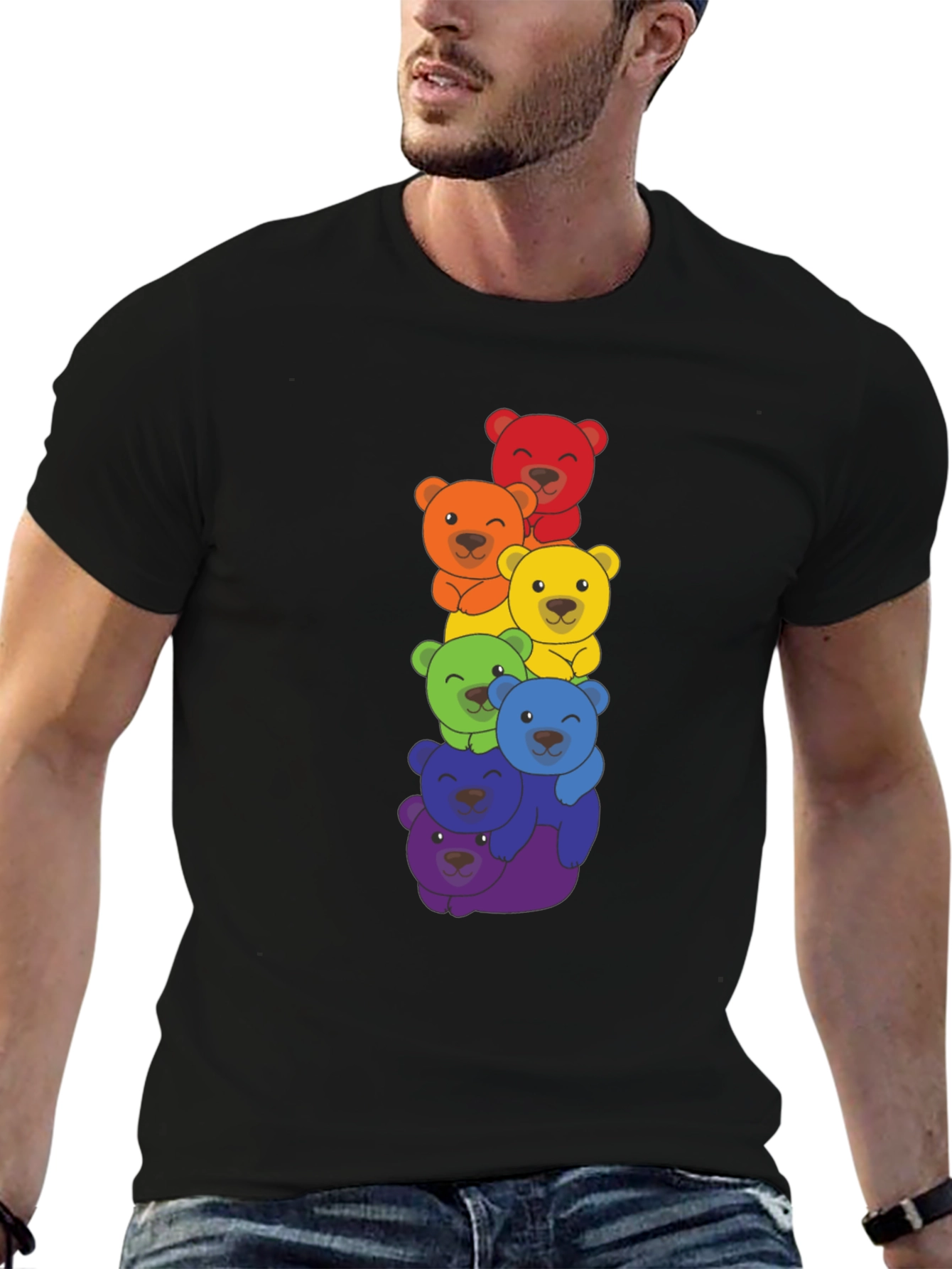 Rainbow Bears Stacked T-Shirt