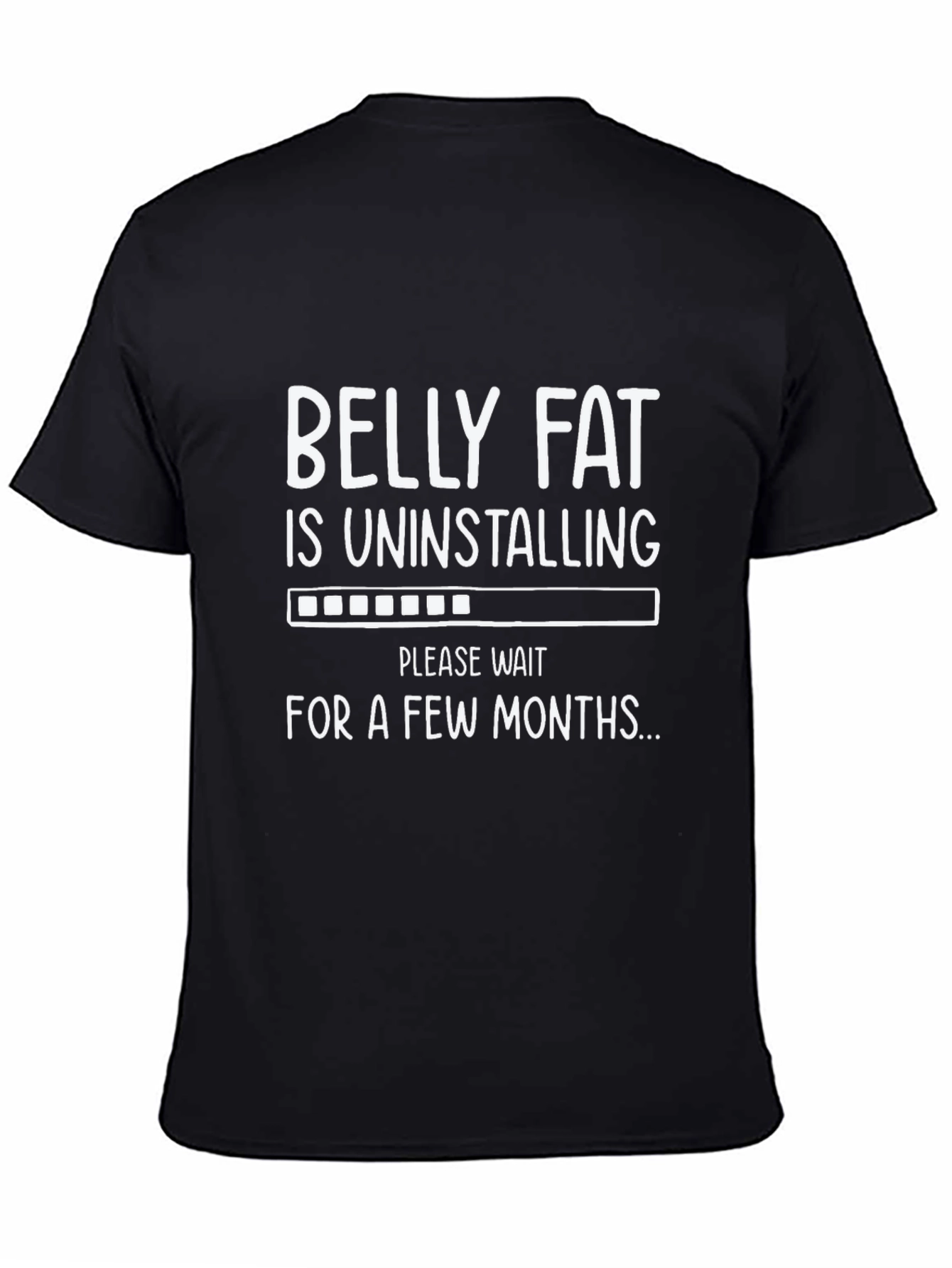 Funny Belly Fat Uninstalling Mens Graphic Tee
