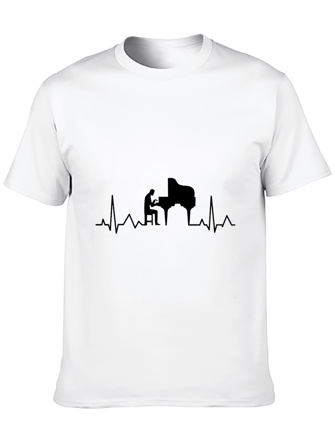 Piano Heartbeat T-Shirt - Music Lovers Tee