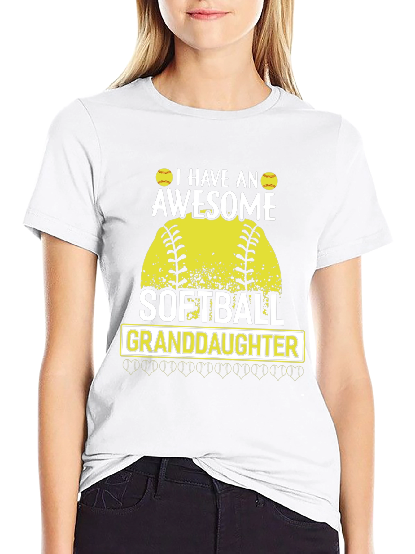 Awesome Softball Granddaughter T-Shirt