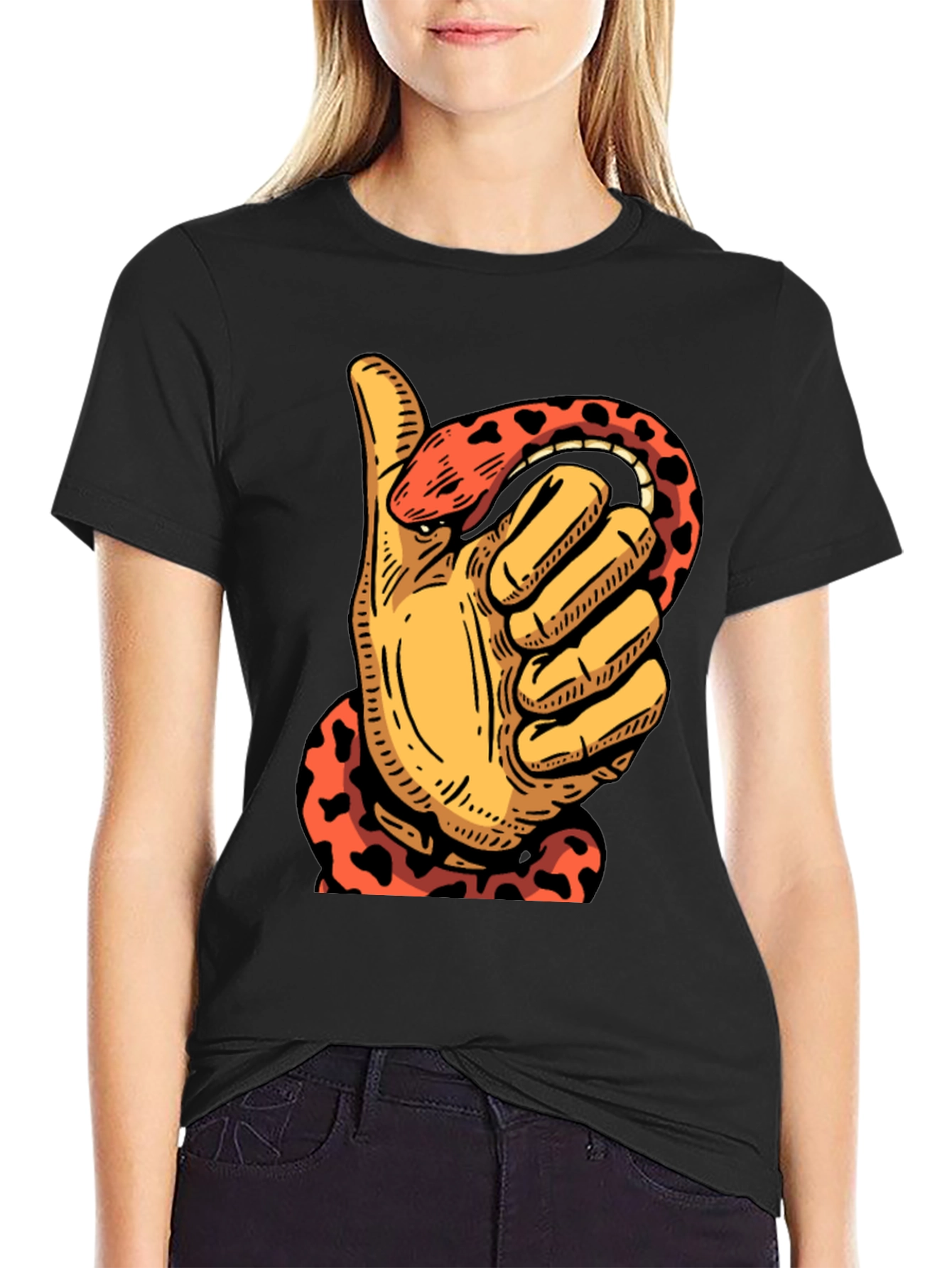 Thumbs Up Snake T-Shirt - Mens Graphic Tee