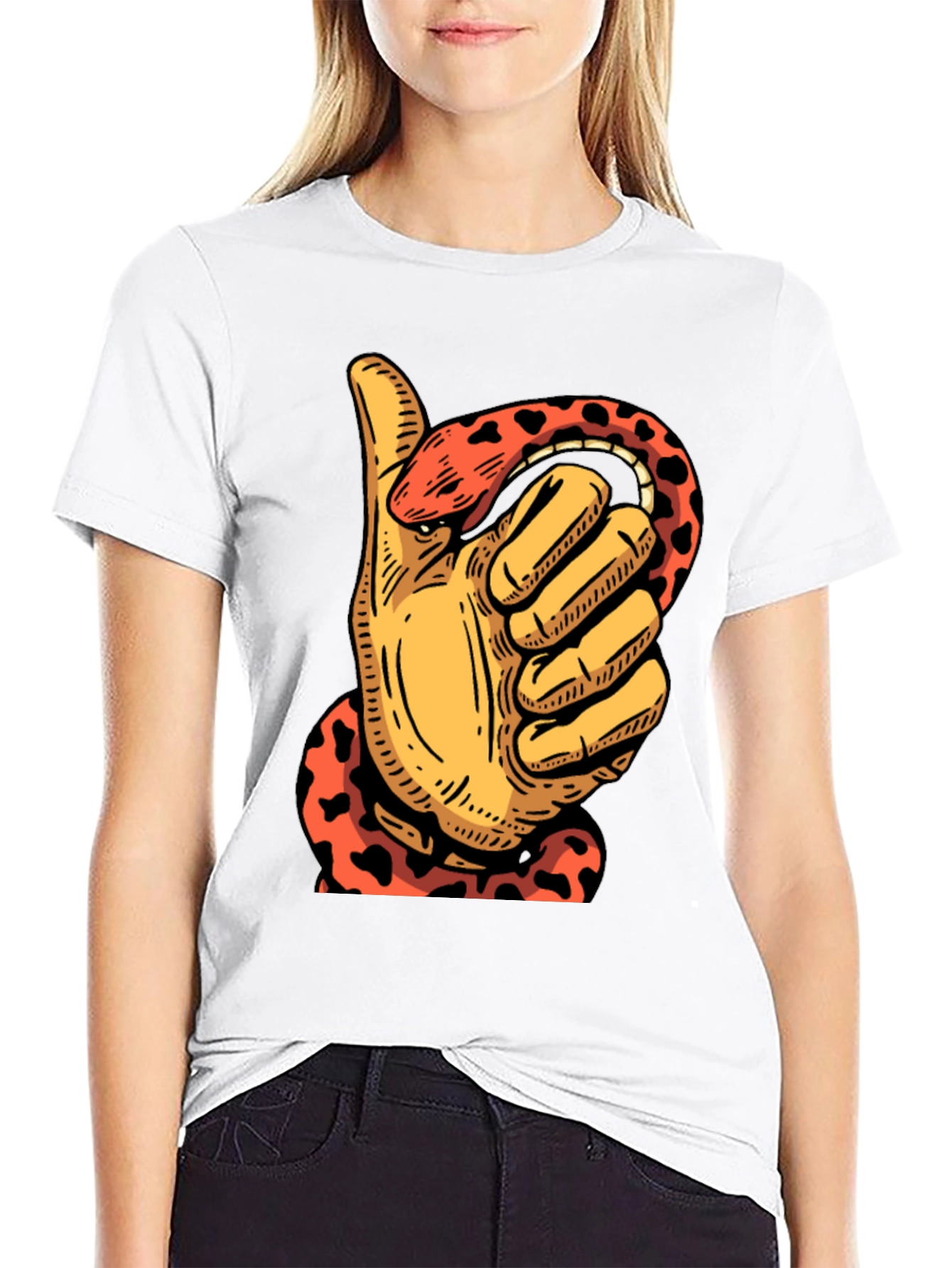 Thumbs Up Snake T-Shirt - Mens Graphic Tee