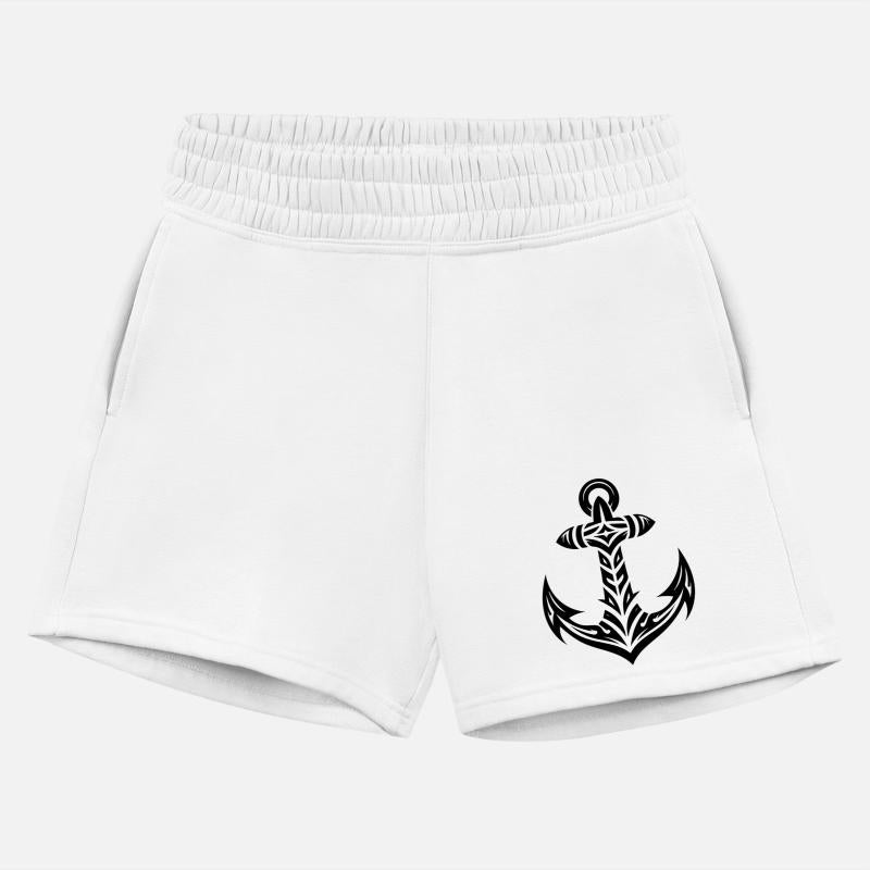 Elegant Anchor With Tribal Tattoo Style