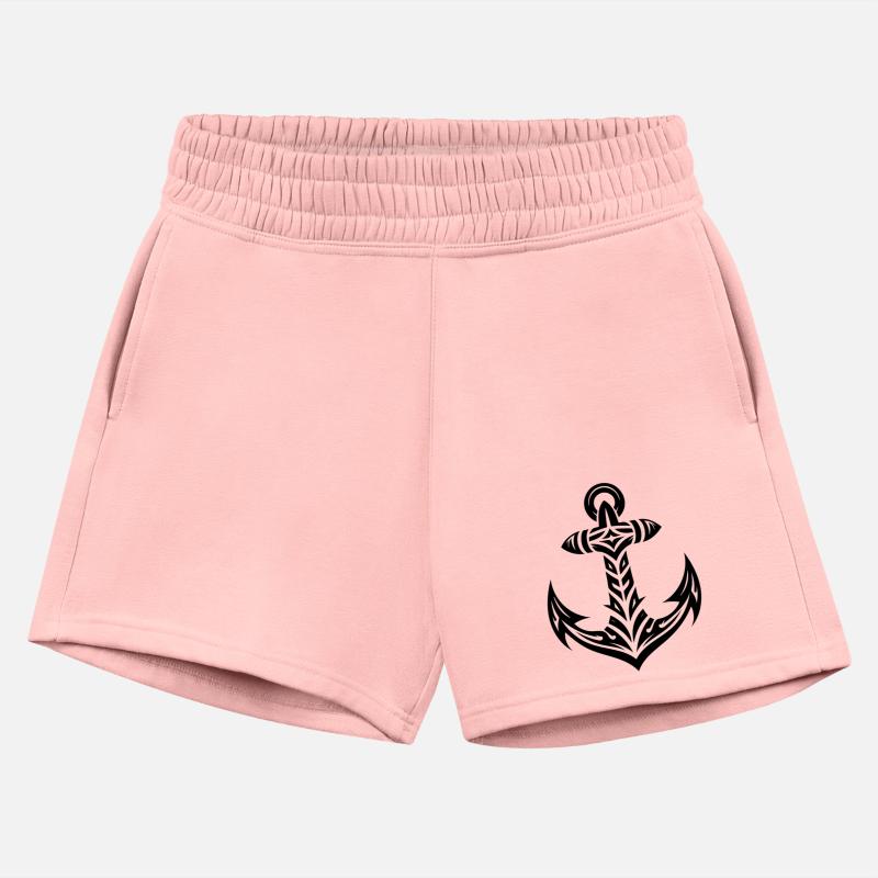 Elegant Anchor With Tribal Tattoo Style