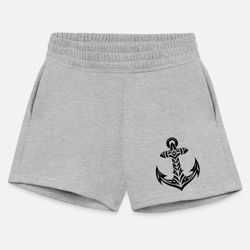 Elegant Anchor With Tribal Tattoo Style