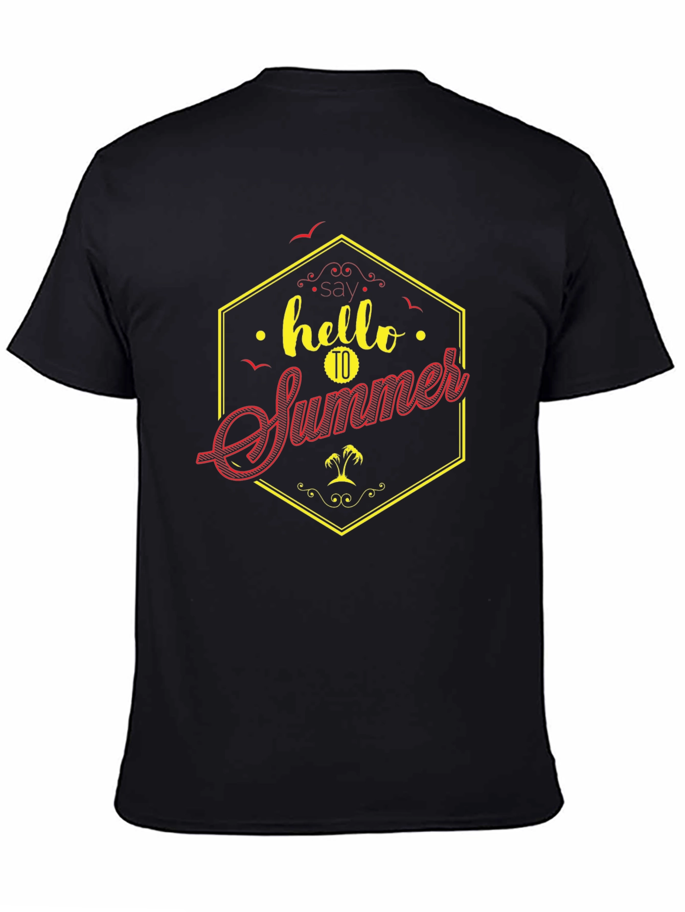Hello Summer Graphic Tee - Mens Black T-Shirt