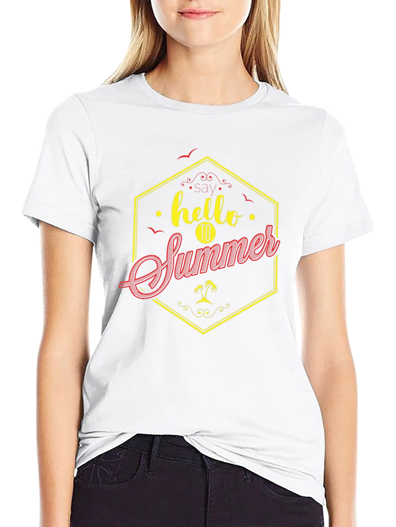 Hello Summer Graphic Tee - Mens Black T-Shirt