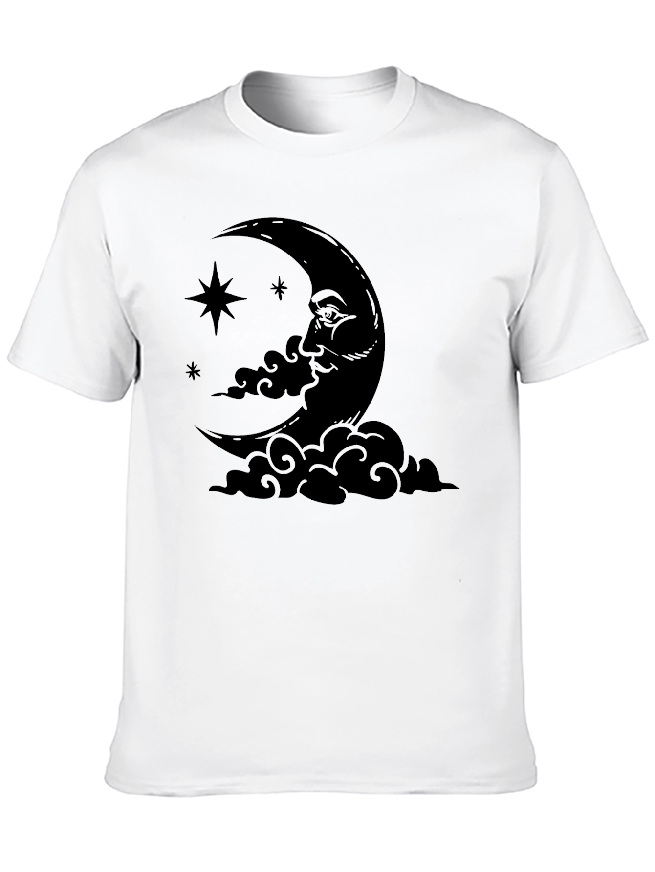 Crescent Moon Graphic Tee - Unisex Black T-Shirt