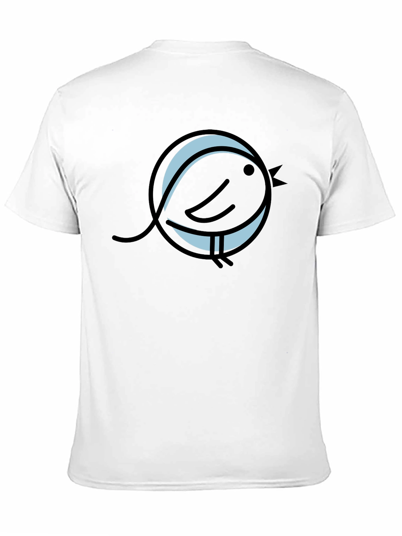Black Graphic Tee - Bird in Circle