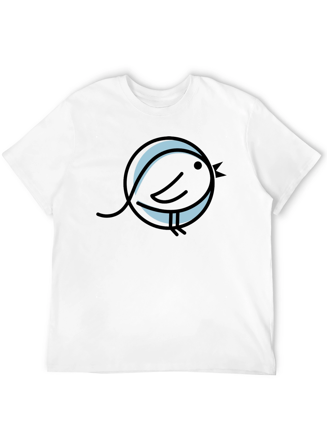 Black Graphic Tee - Bird in Circle