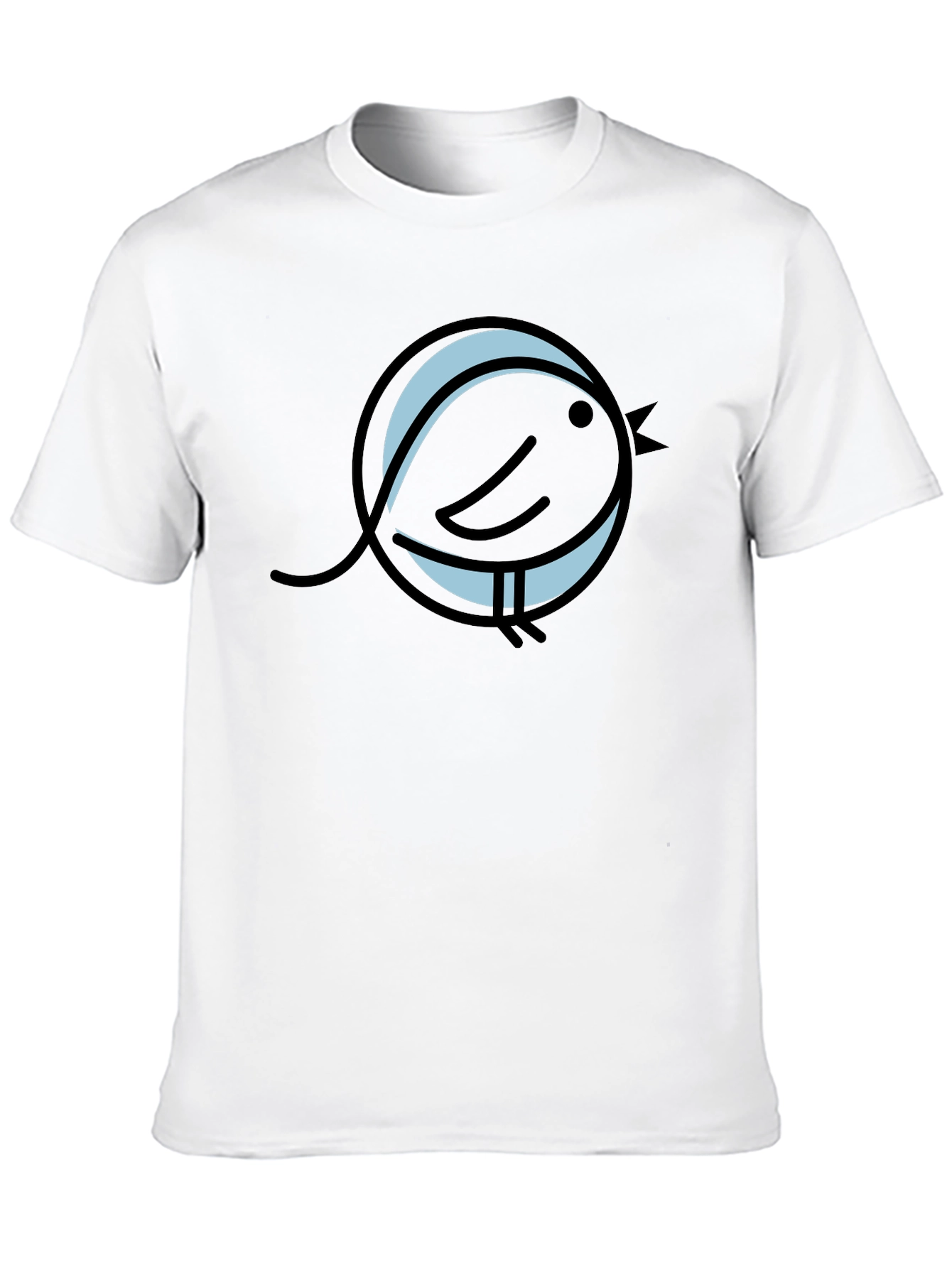 Black Graphic Tee - Bird in Circle
