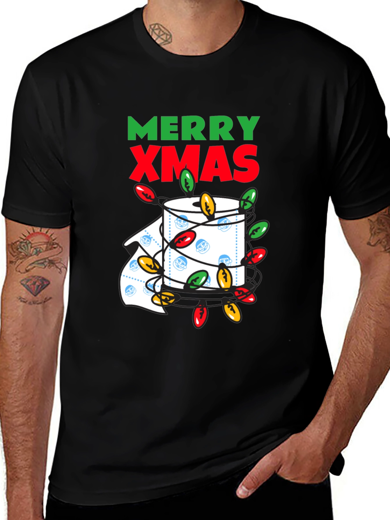 Merry Xmas Toilet Paper Roll Christmas T-Shirt