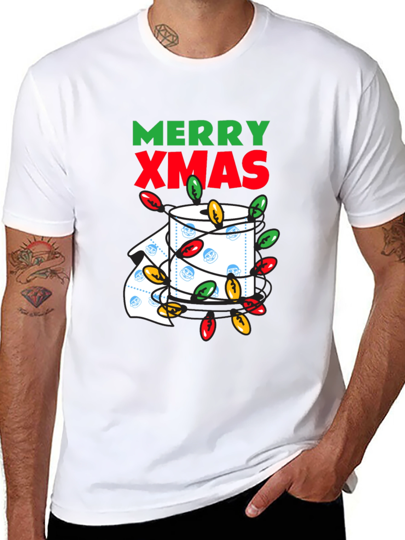 Merry Xmas Toilet Paper Roll Christmas T-Shirt