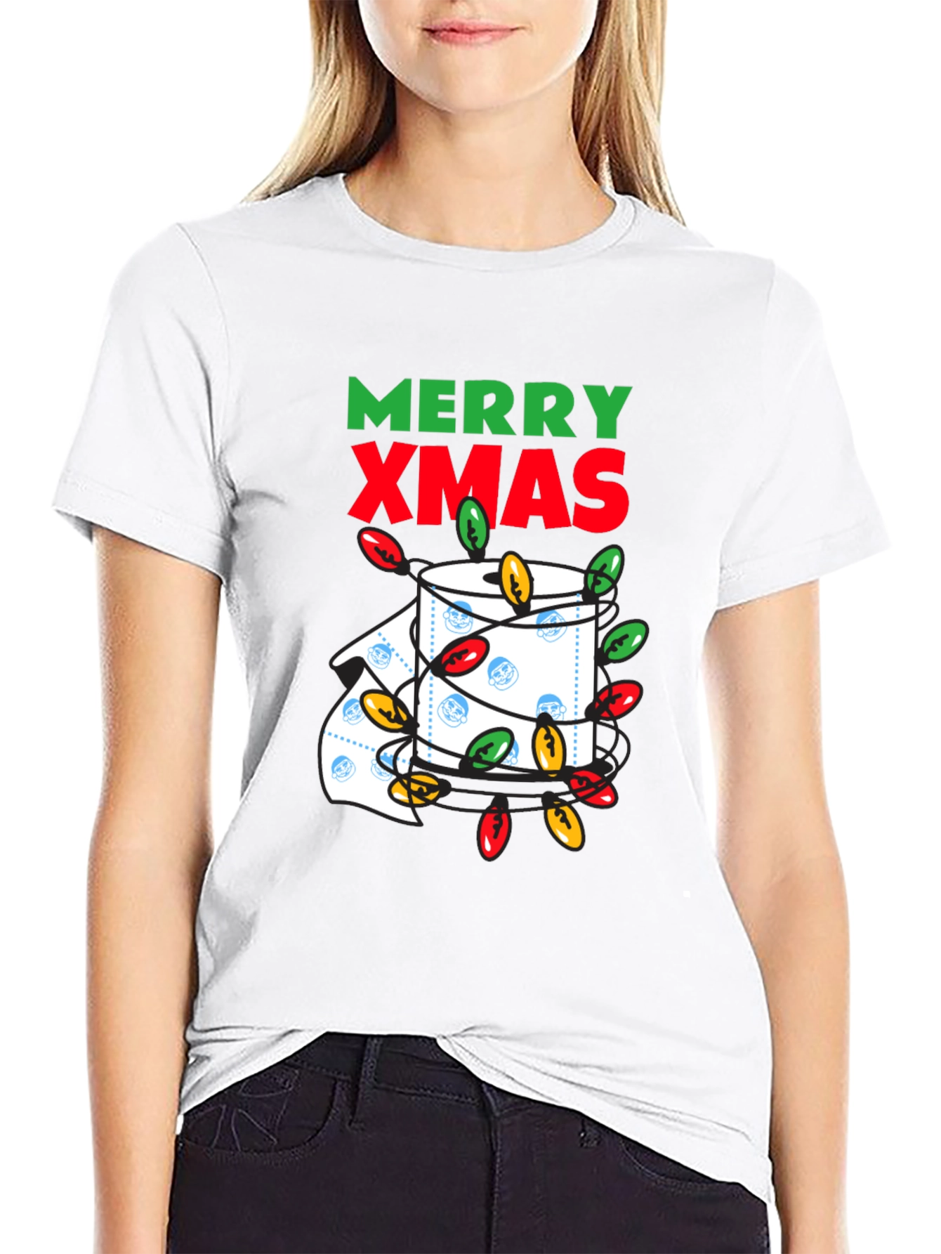 Merry Xmas Toilet Paper Roll Christmas T-Shirt