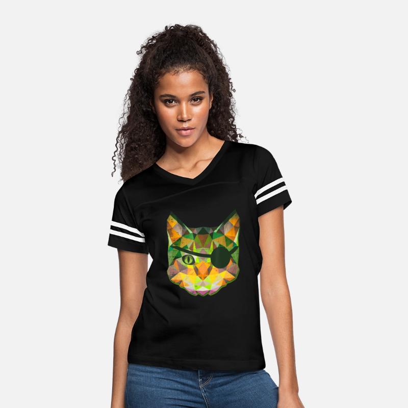 Evil Tabby Cat Tee New Cute Kitty w Eye Patch desi