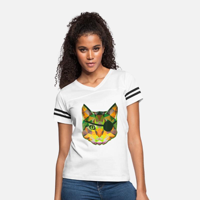 Evil Tabby Cat Tee New Cute Kitty w Eye Patch desi