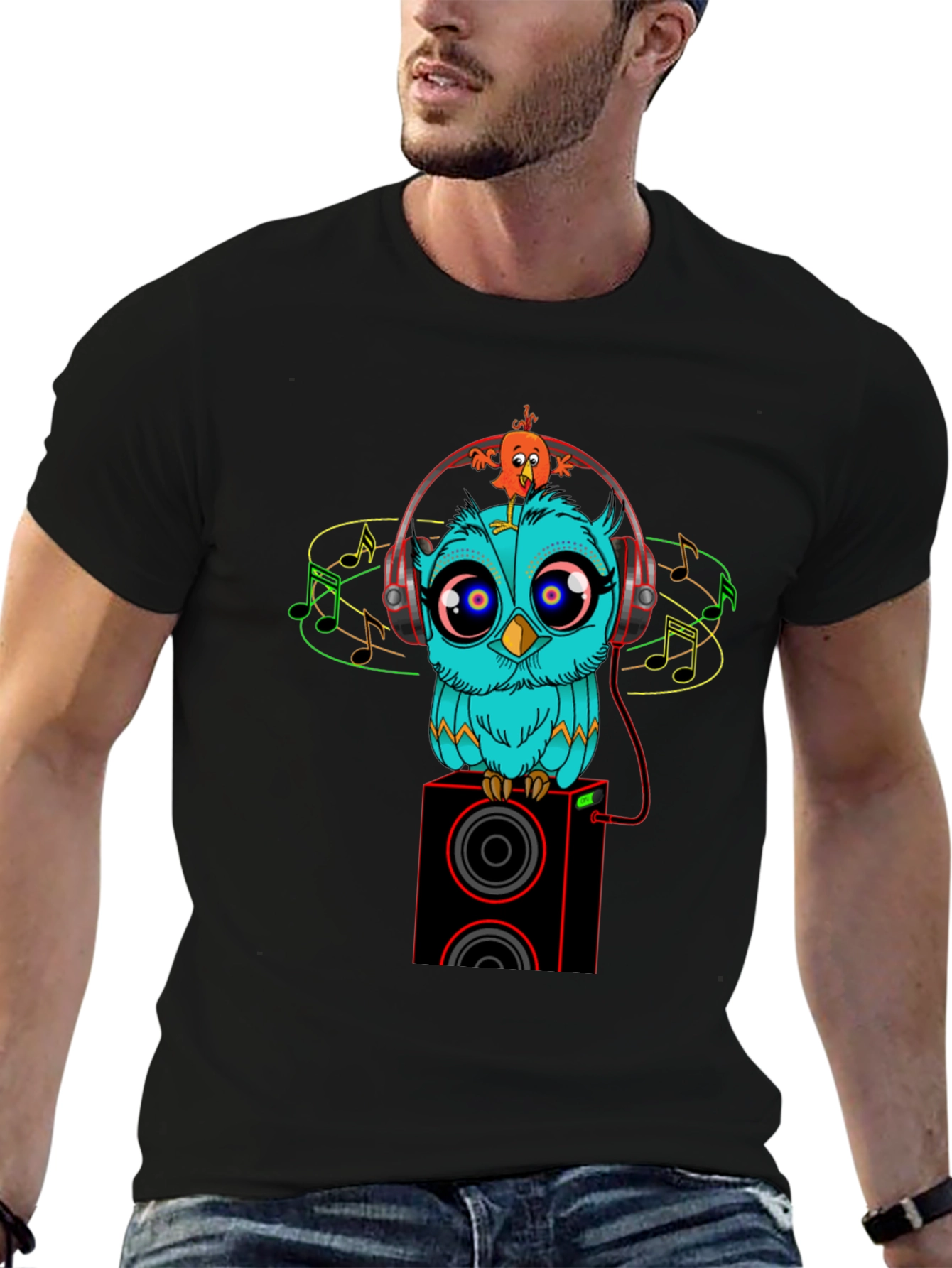 Owl & Bird DJ Graphic Tee
