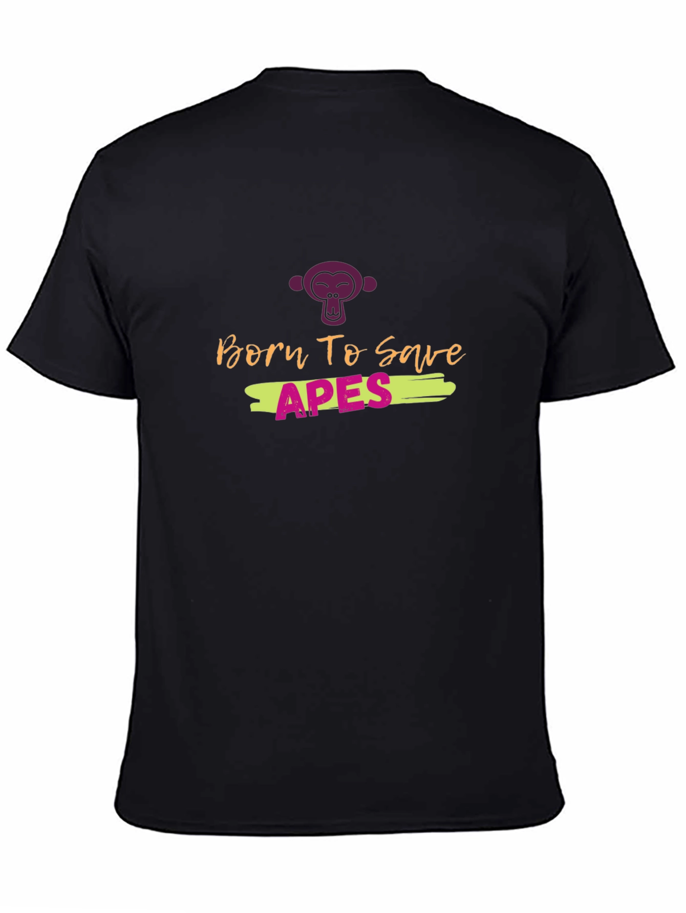 Born to Save Apes Graphic Tee - Black