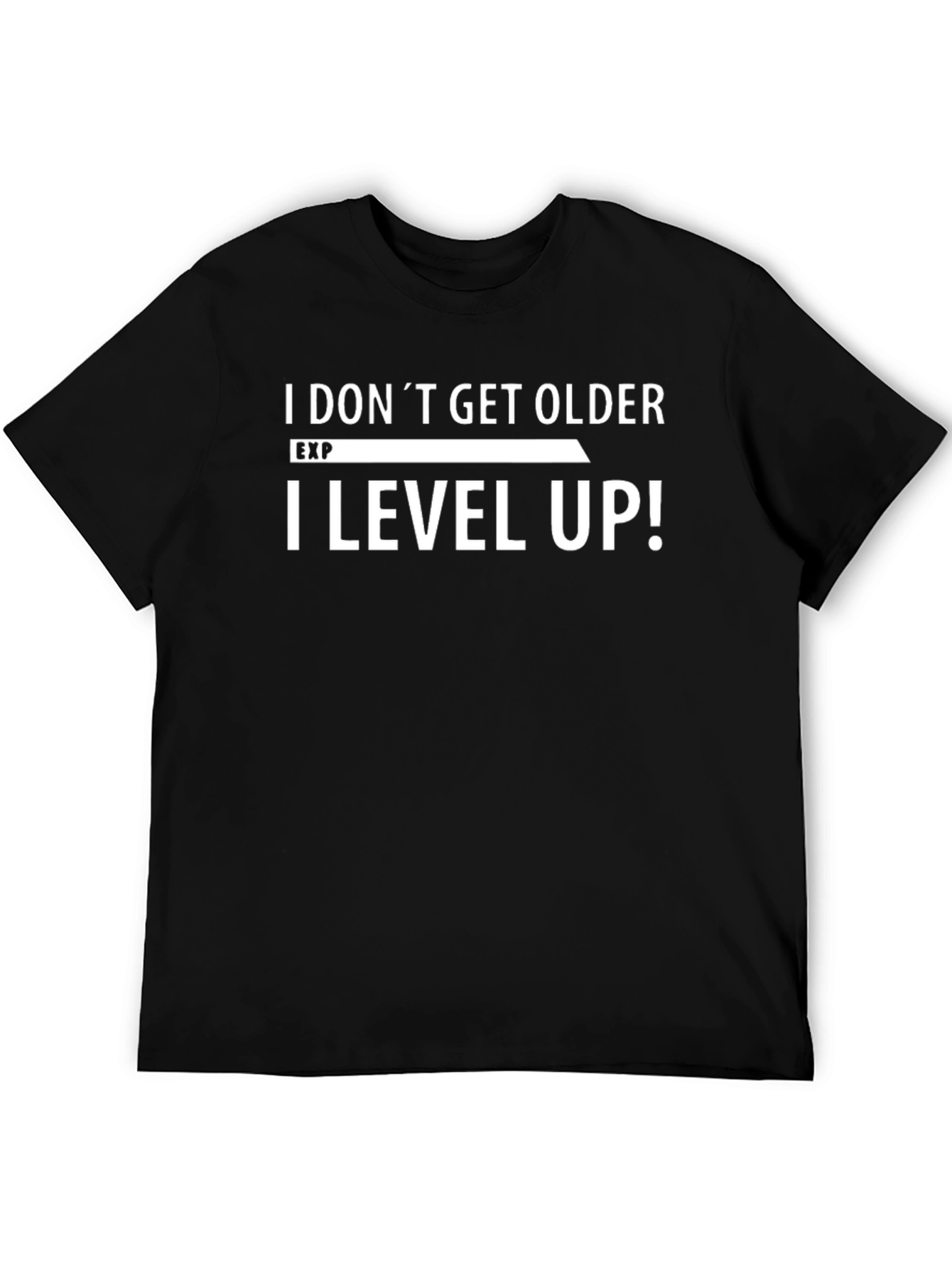 I Level Up Gamer T-Shirt - Black Graphic Tee