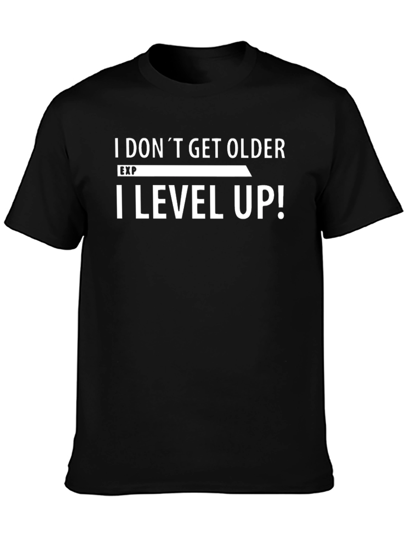 I Level Up Gamer T-Shirt - Black Graphic Tee