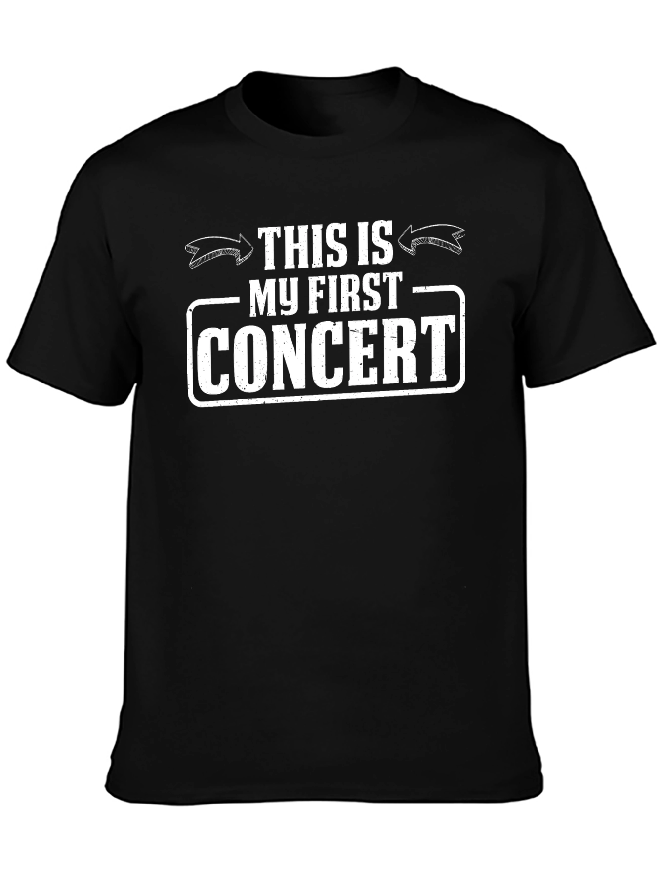 My First Concert T-Shirt - Black Cotton Graphic Tee