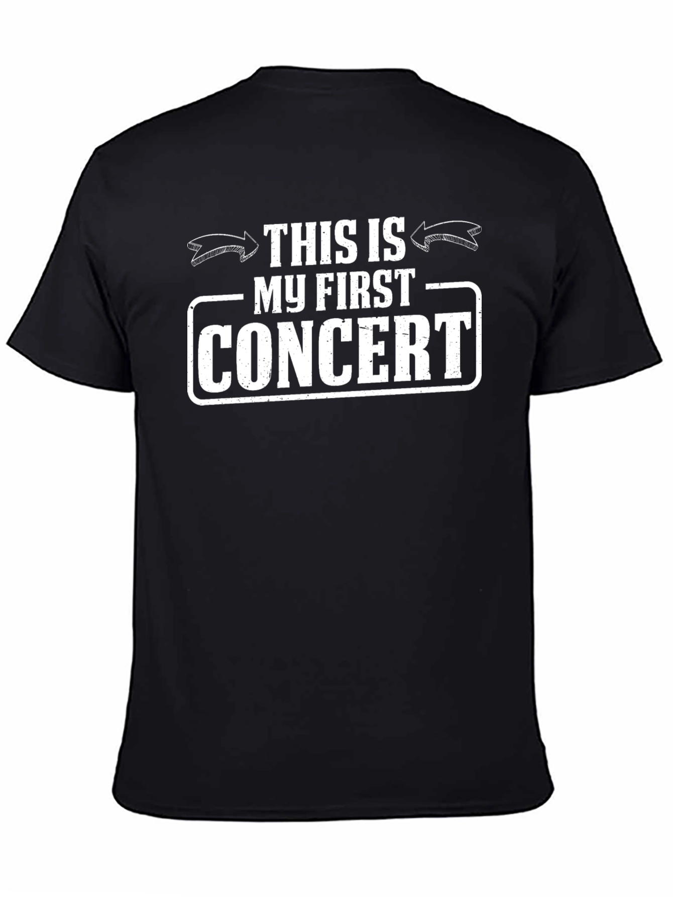 My First Concert T-Shirt - Black Cotton Graphic Tee