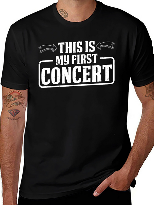 My First Concert T-Shirt - Black Cotton Graphic Tee