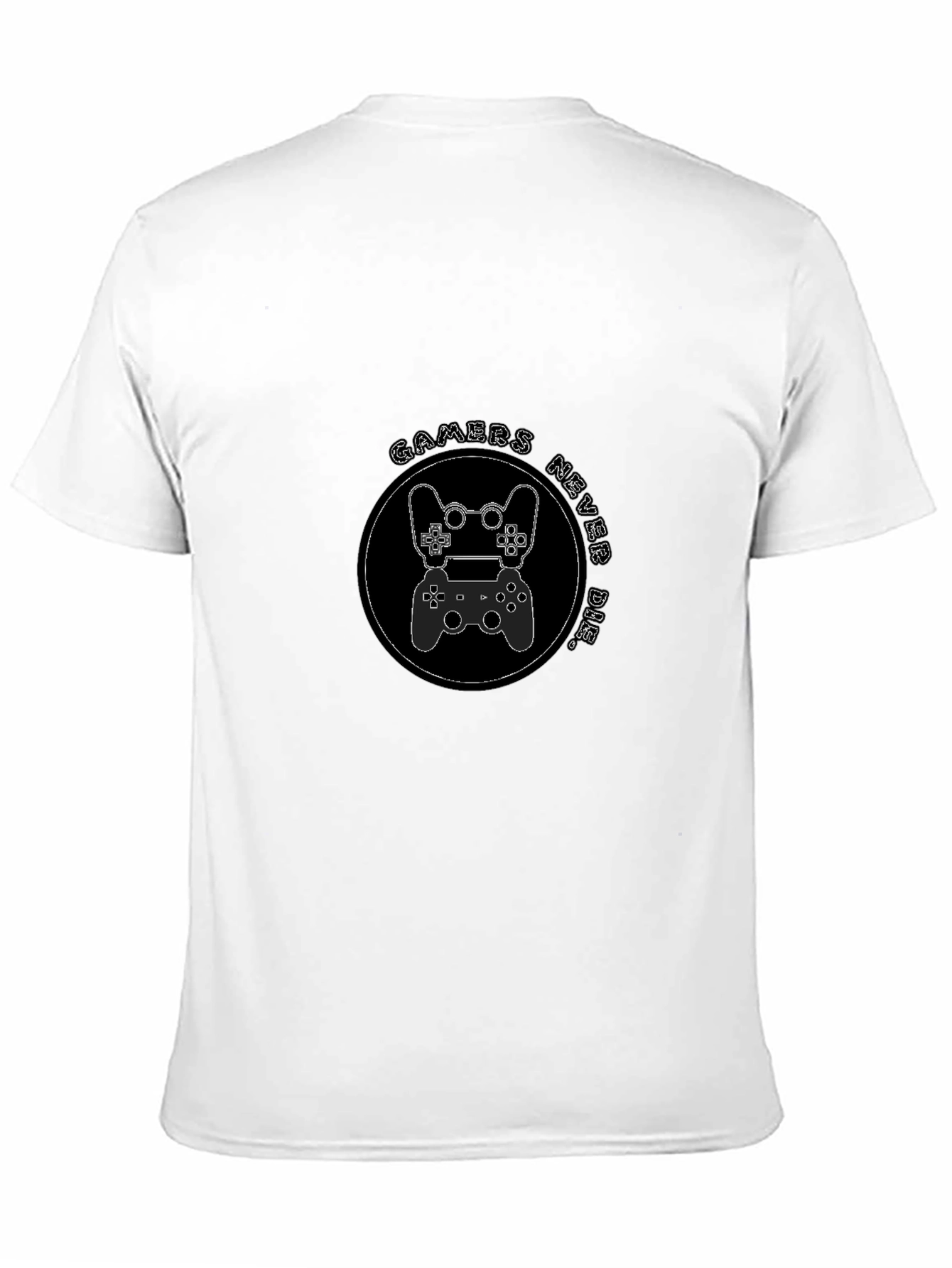 Gamers Never Die Black Graphic Tee