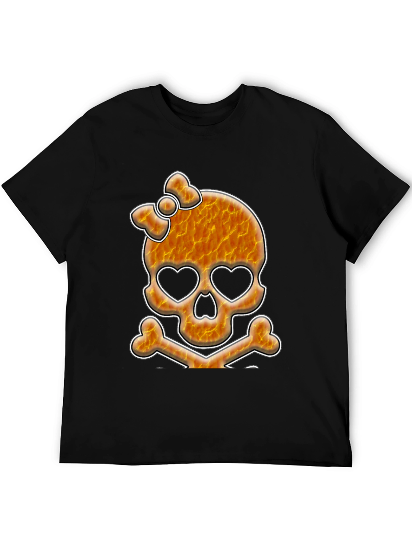 Skull & Crossbones Graphic Tee - Heart Eyes