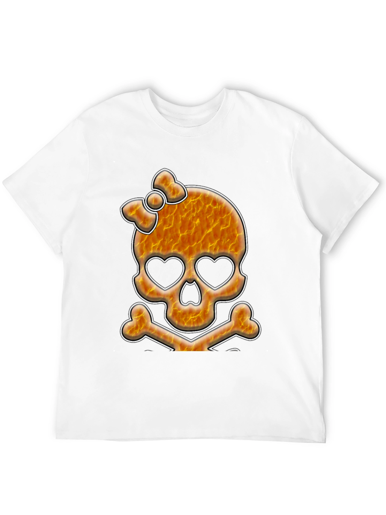 Skull & Crossbones Graphic Tee - Heart Eyes