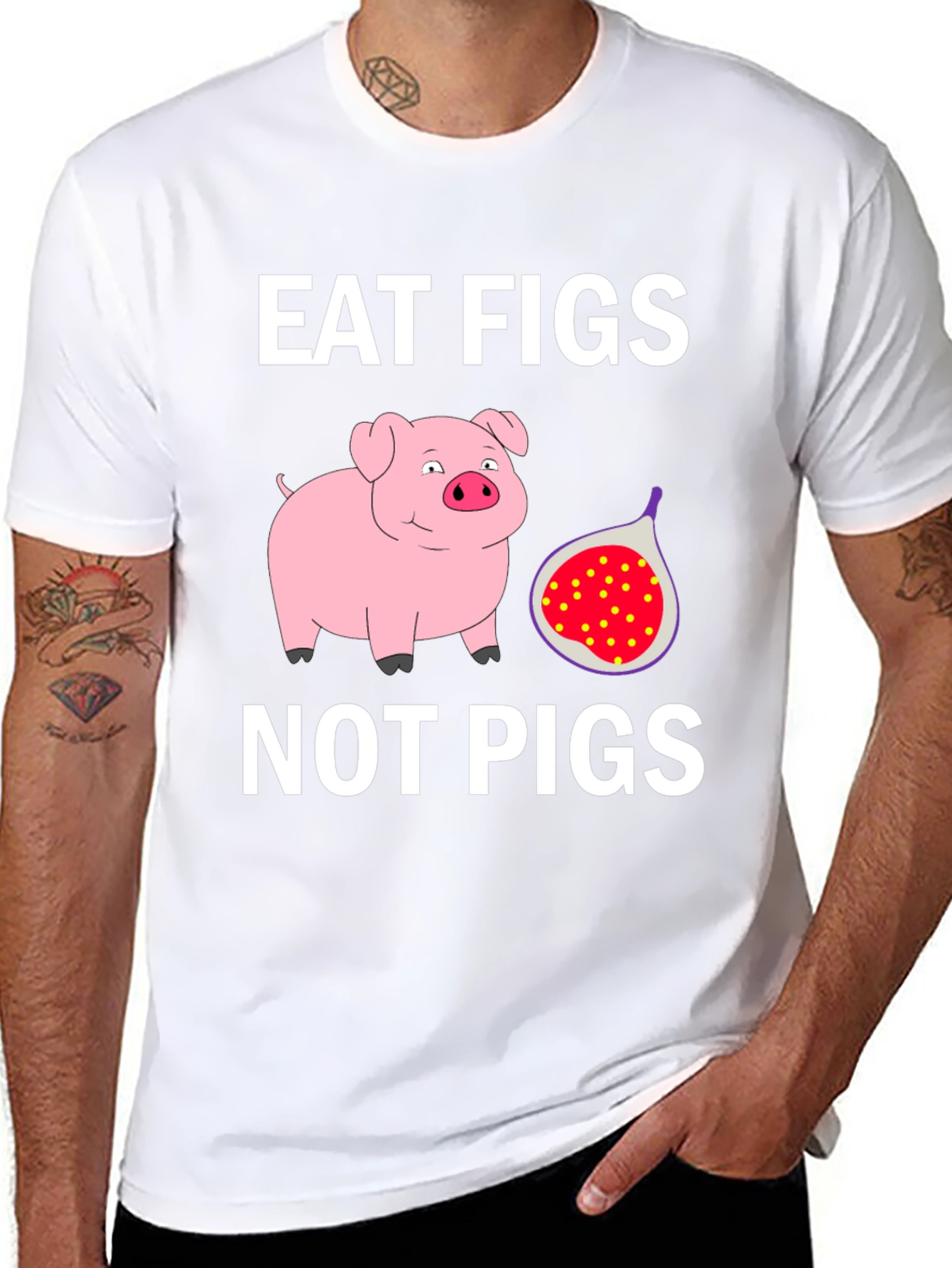 Eat Figs Not Pigs Graphic T-Shirt