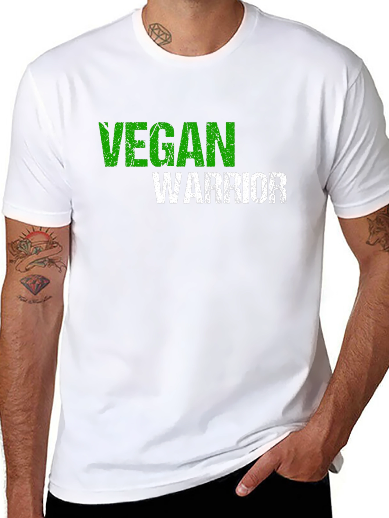 Vegan Warrior Graphic Tee - Black