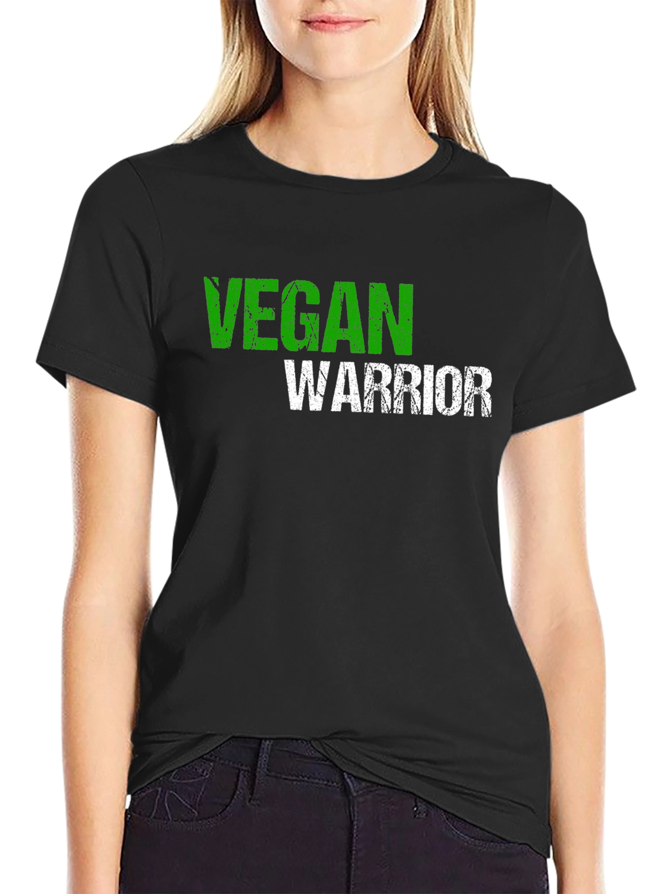 Vegan Warrior Graphic Tee - Black