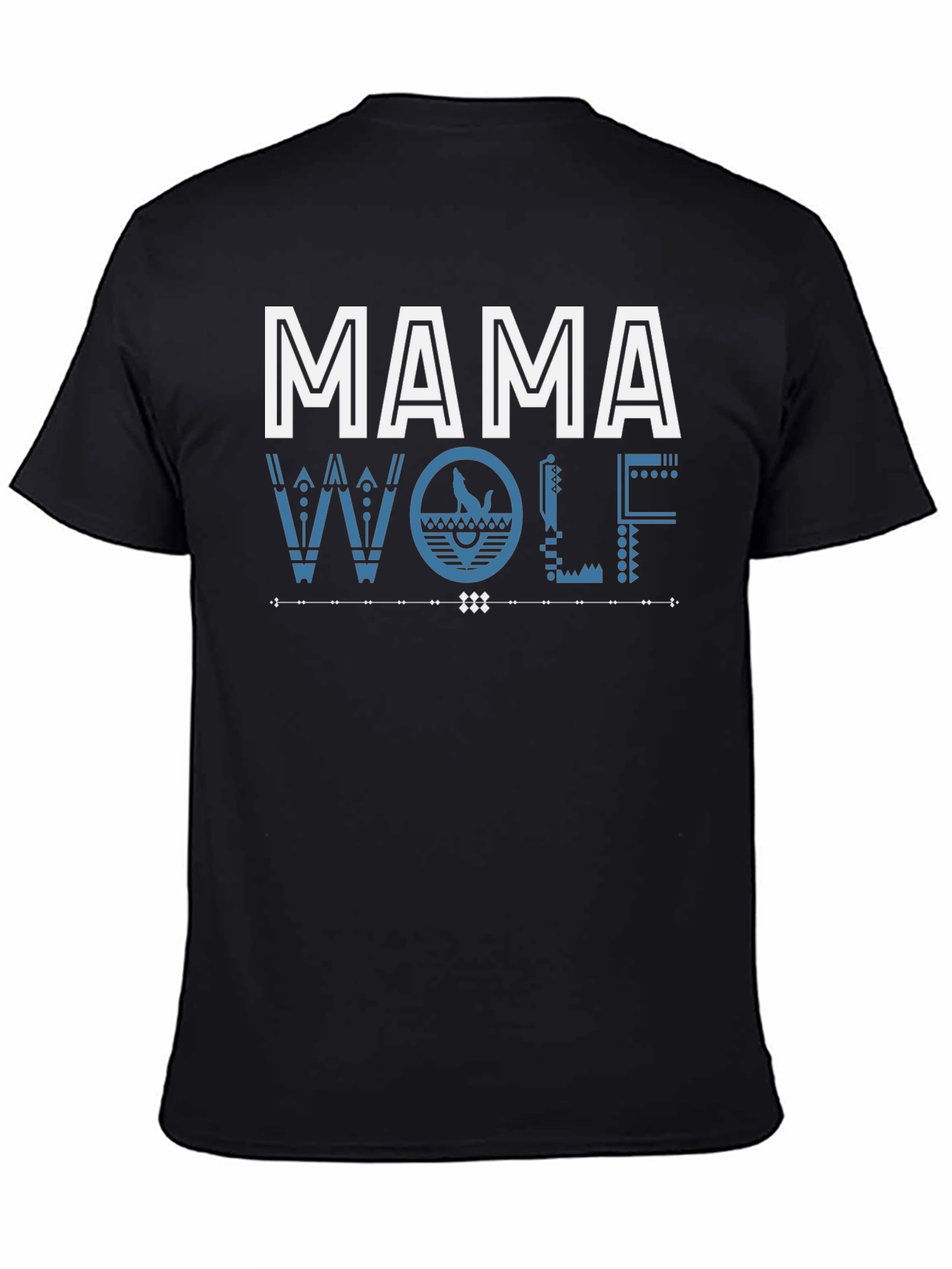 Mama Wolf Graphic Tee - Stylish Tribal Design