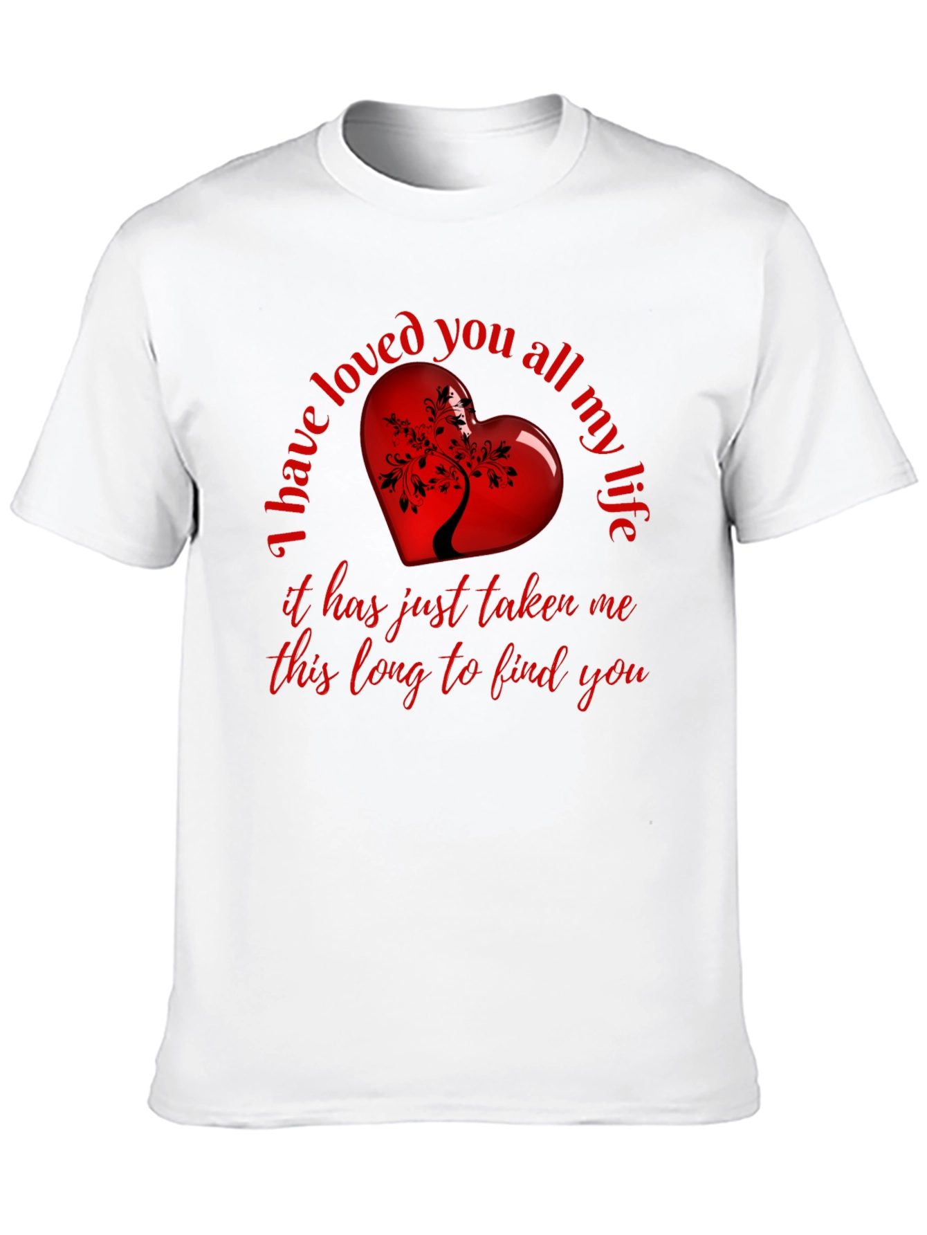 Heart Tree Black T-Shirt - Love Saying
